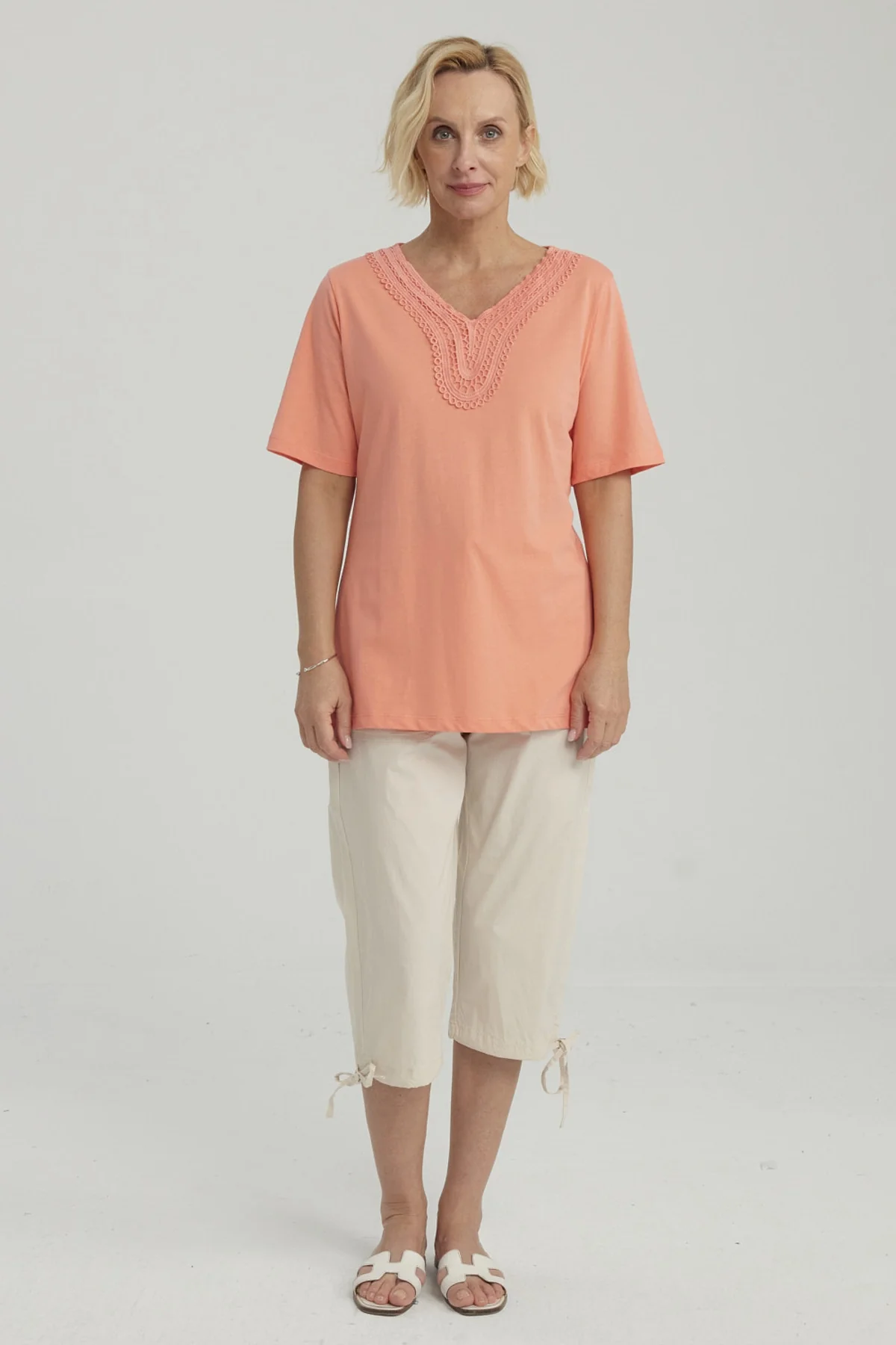 Polera Mujer Macramé Sandía - Image 4