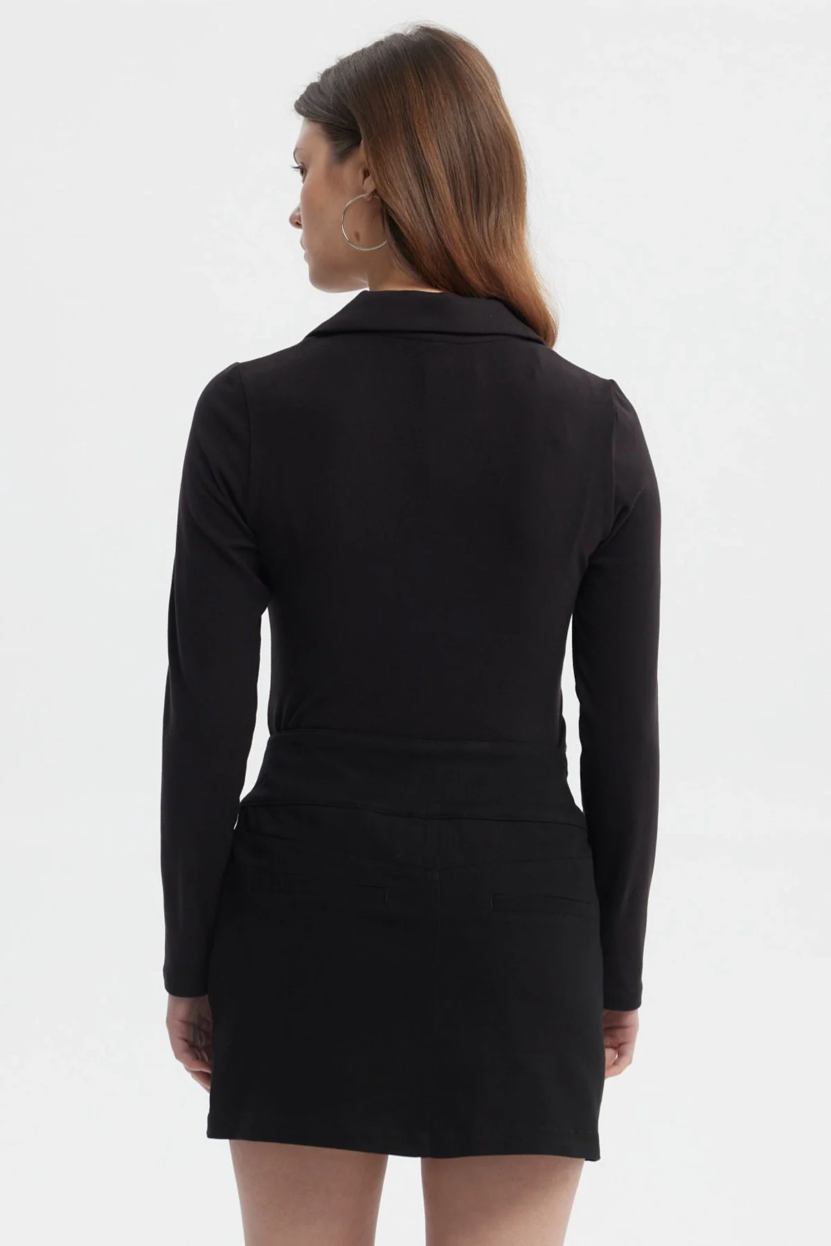 Polera Mujer Manga Larga Negro - Image 3