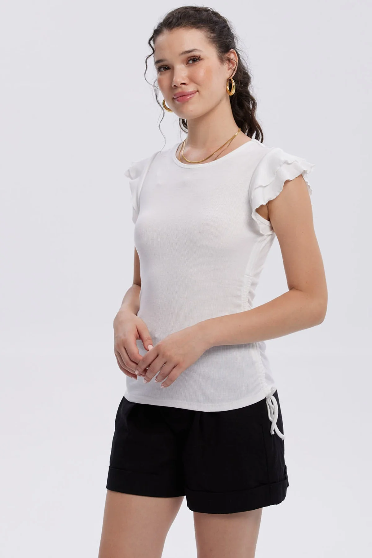 Polera Mujer Manga Vuelos Arena - Image 2