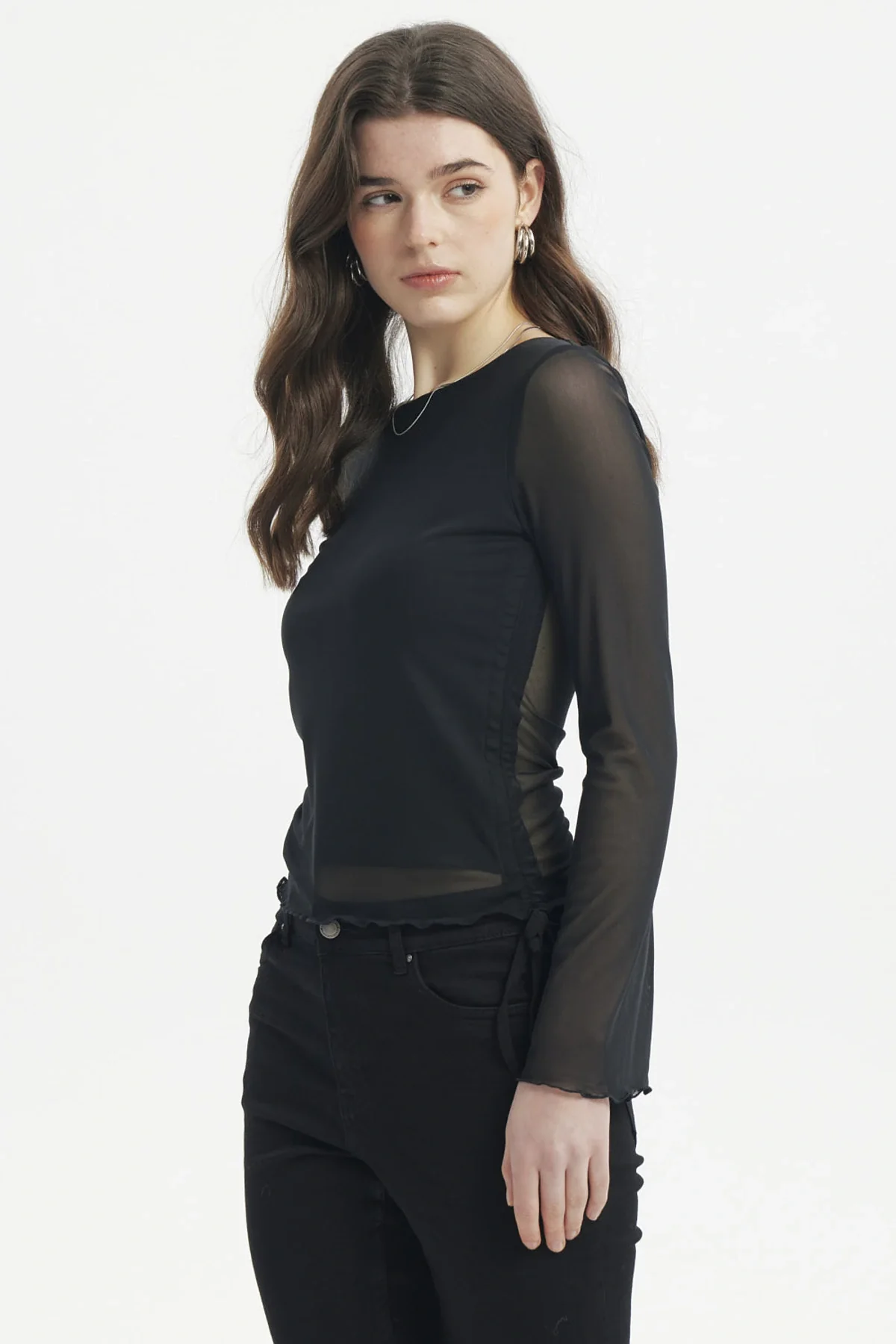 Polera Mujer Mangas Acampanadas Negro - Image 2