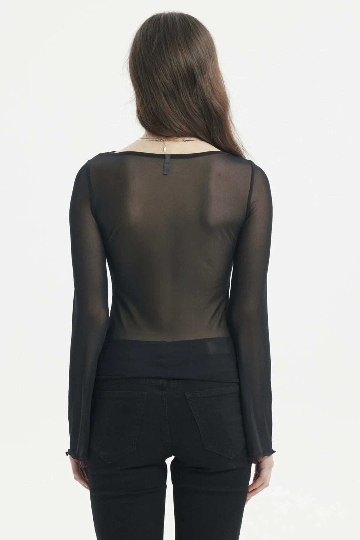 Polera Mujer Mangas Acampanadas Negro - Image 3