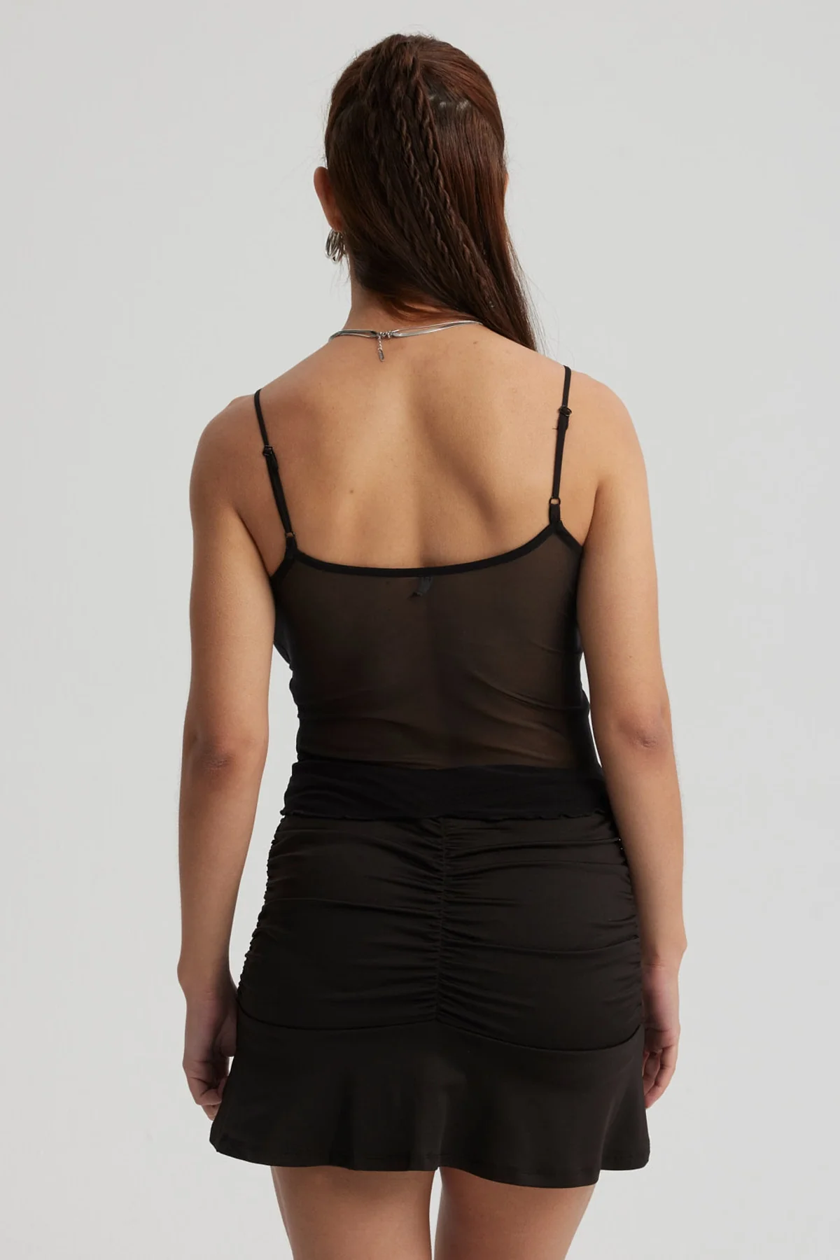 Polera Mujer Mesh Pabilo Negro - Image 3