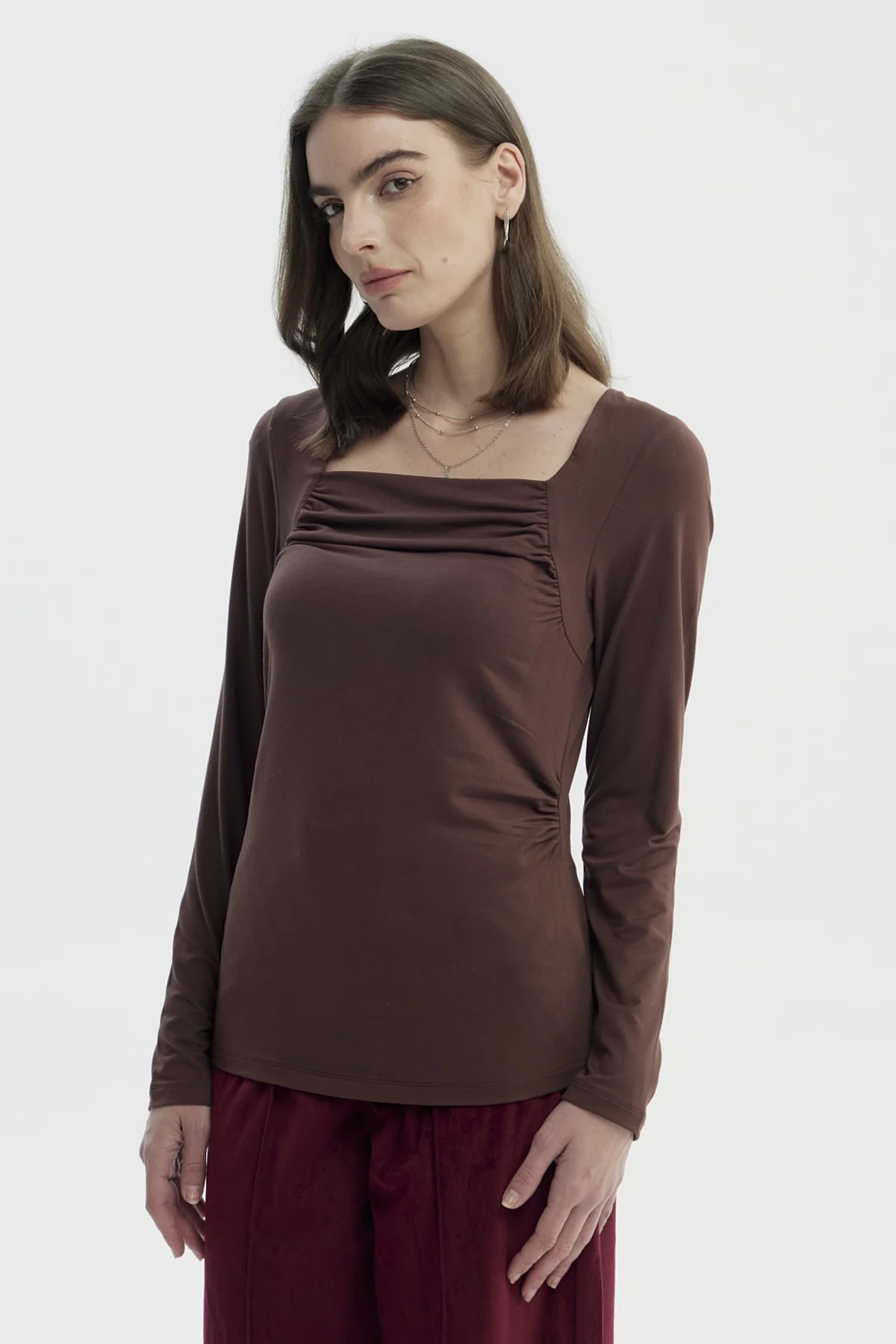 Polera Mujer Mujer Café Oscuro - Image 2