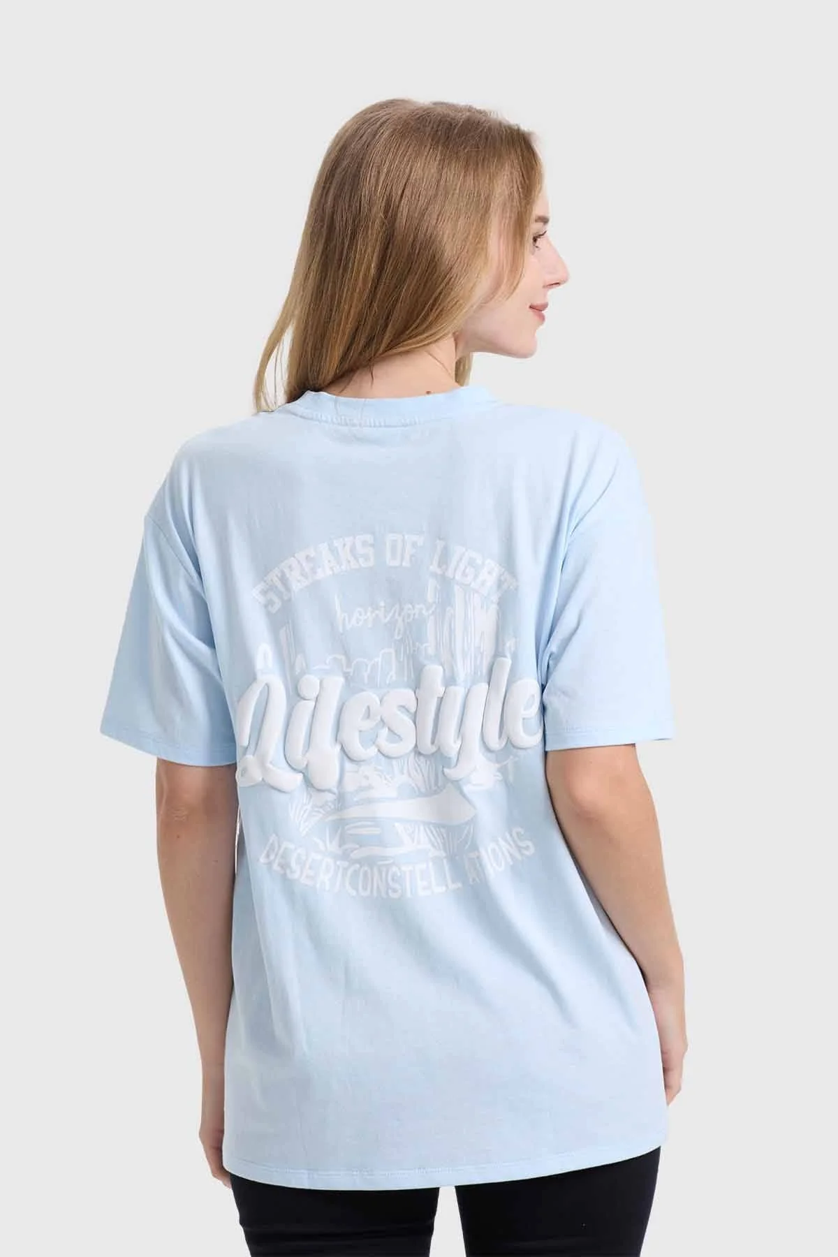 Polera Mujer Ojetillos Celeste - Image 3