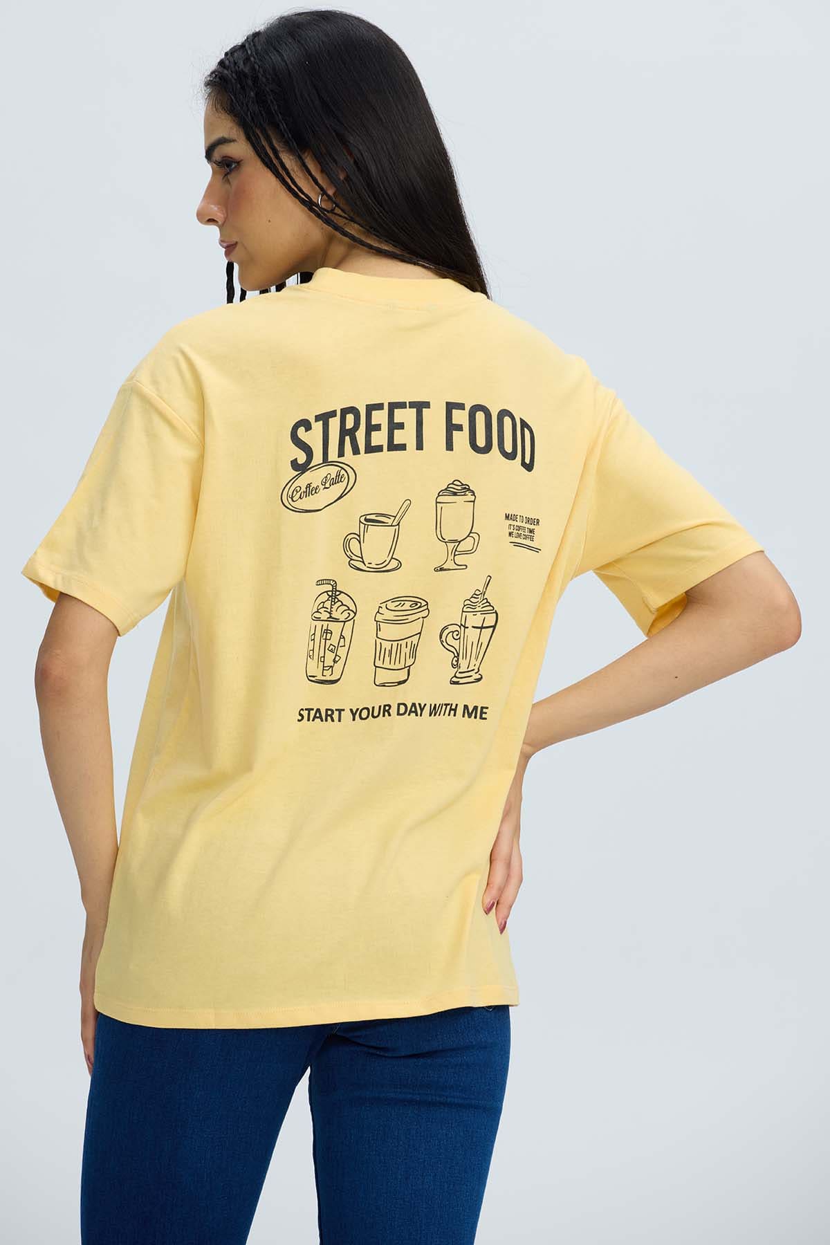 Polera Mujer Oversize Amarillo - Image 2