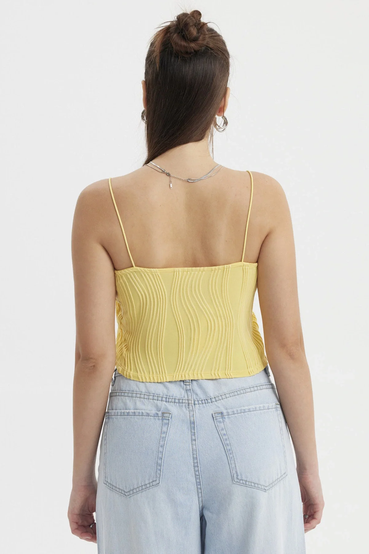 Polera Mujer Pabilo Textura Amarillo - Image 3