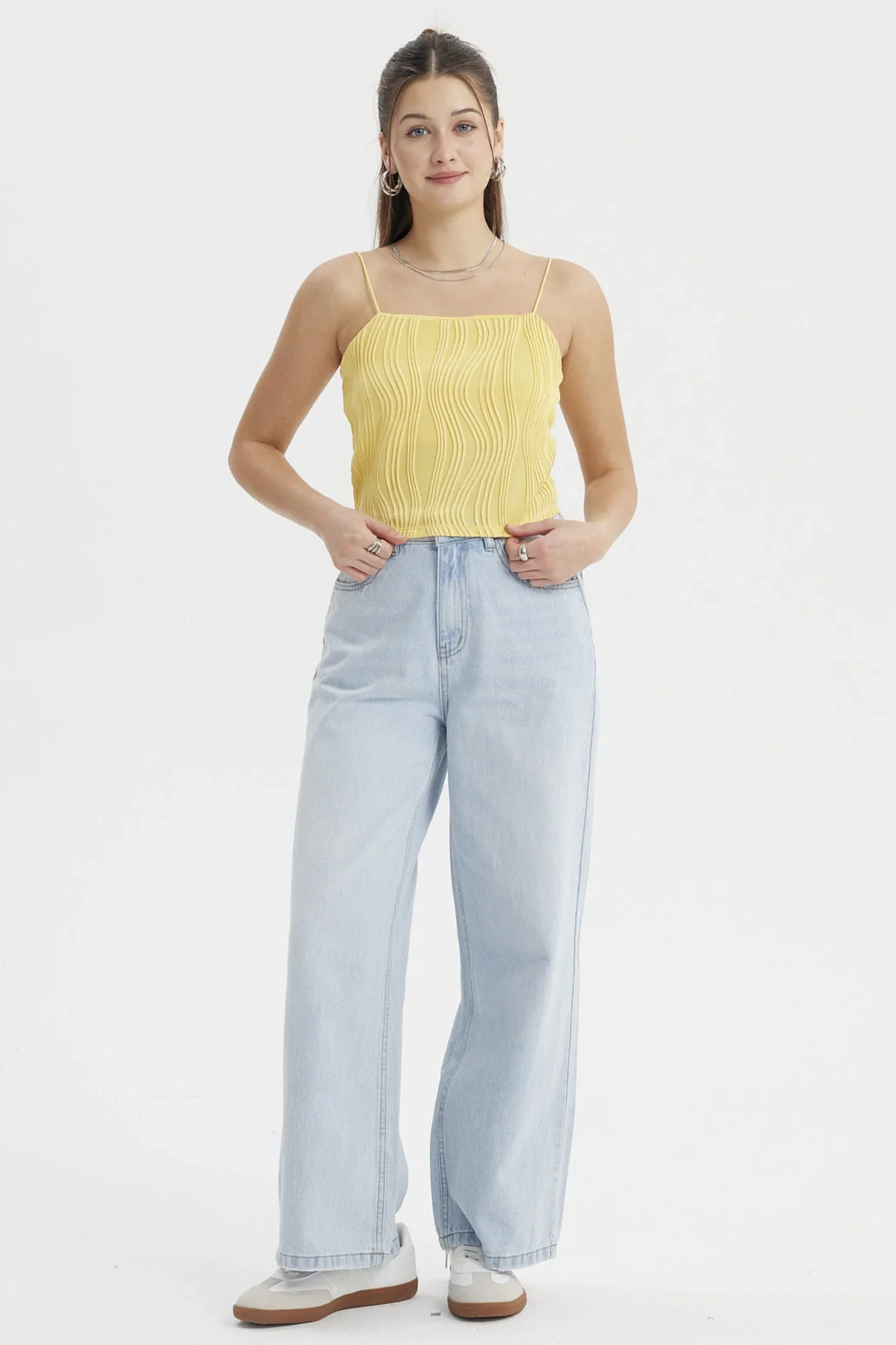 Polera Mujer Pabilo Textura Amarillo - Image 4