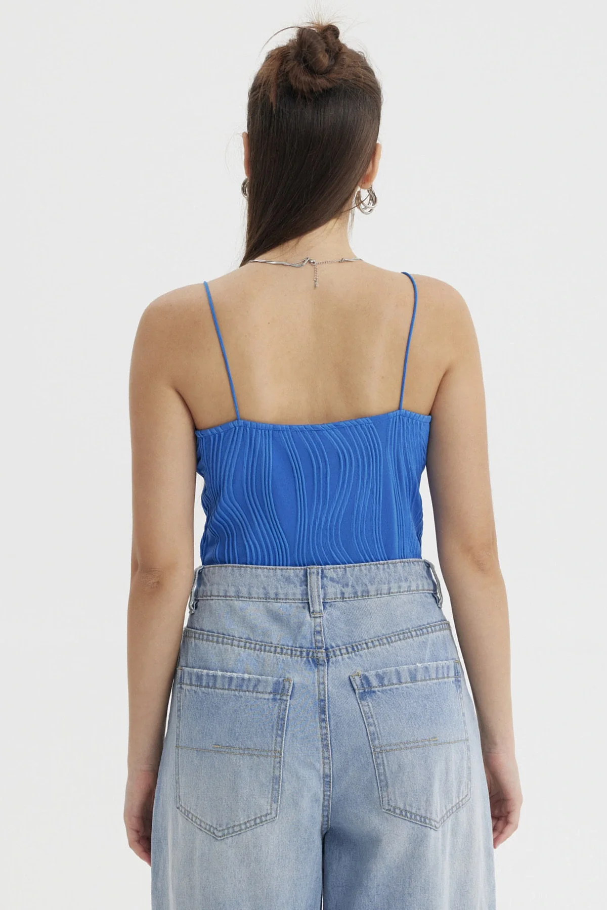 Polera Mujer Pabilo Textura Azul - Image 3