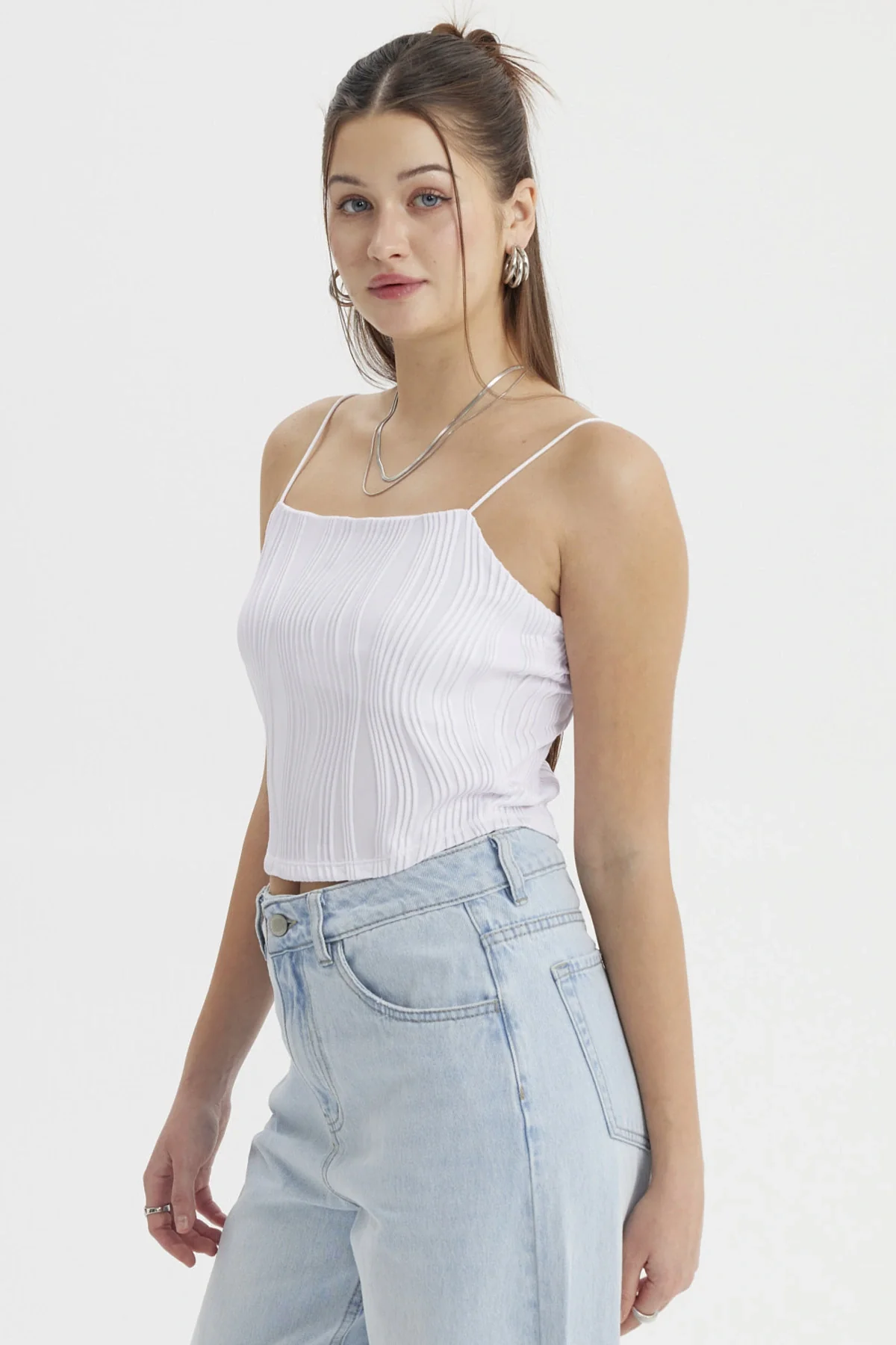 Polera Mujer Pabilo Textura Blanco - Image 2