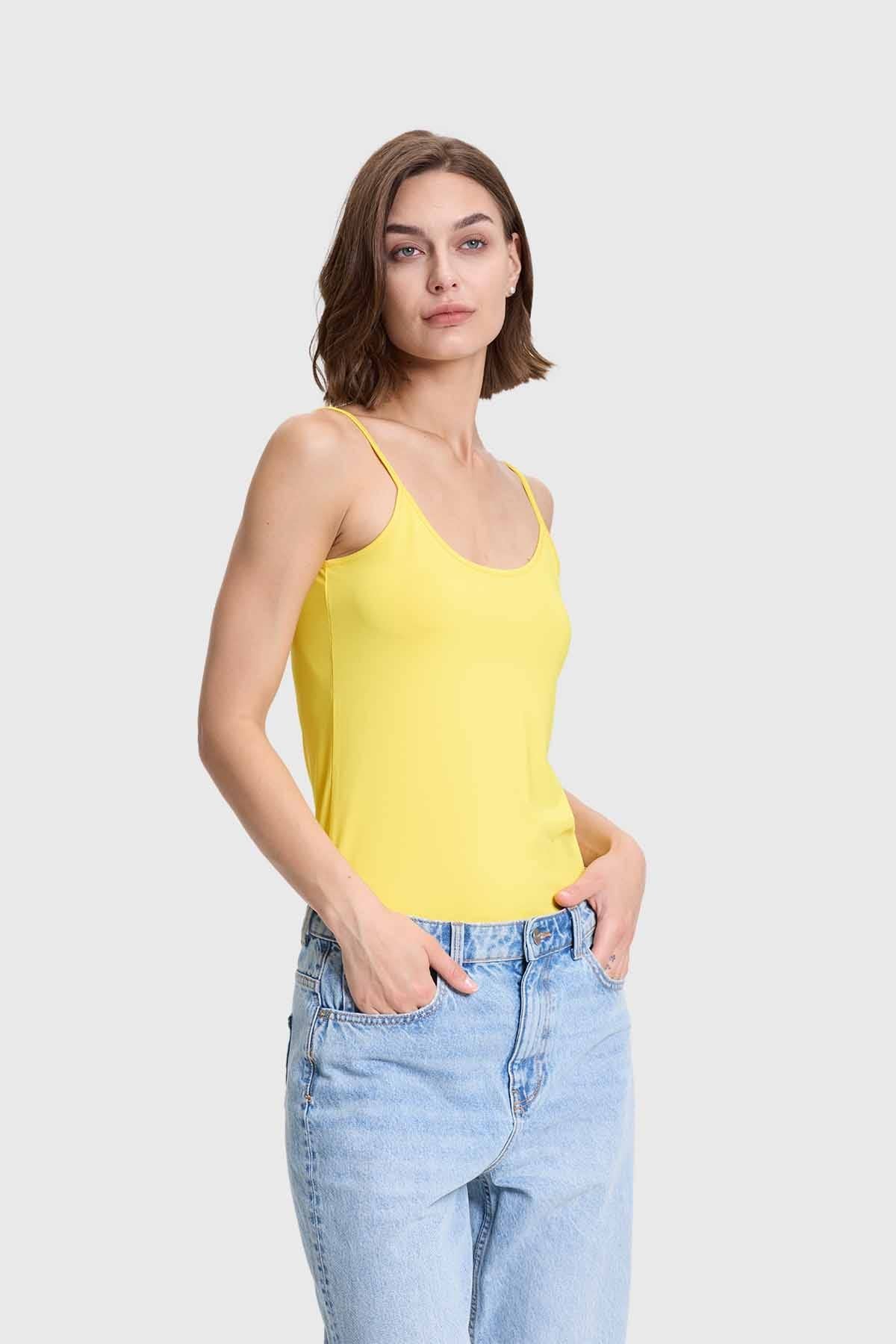 Polera Mujer Peto Pabilo Amarillo - Image 2