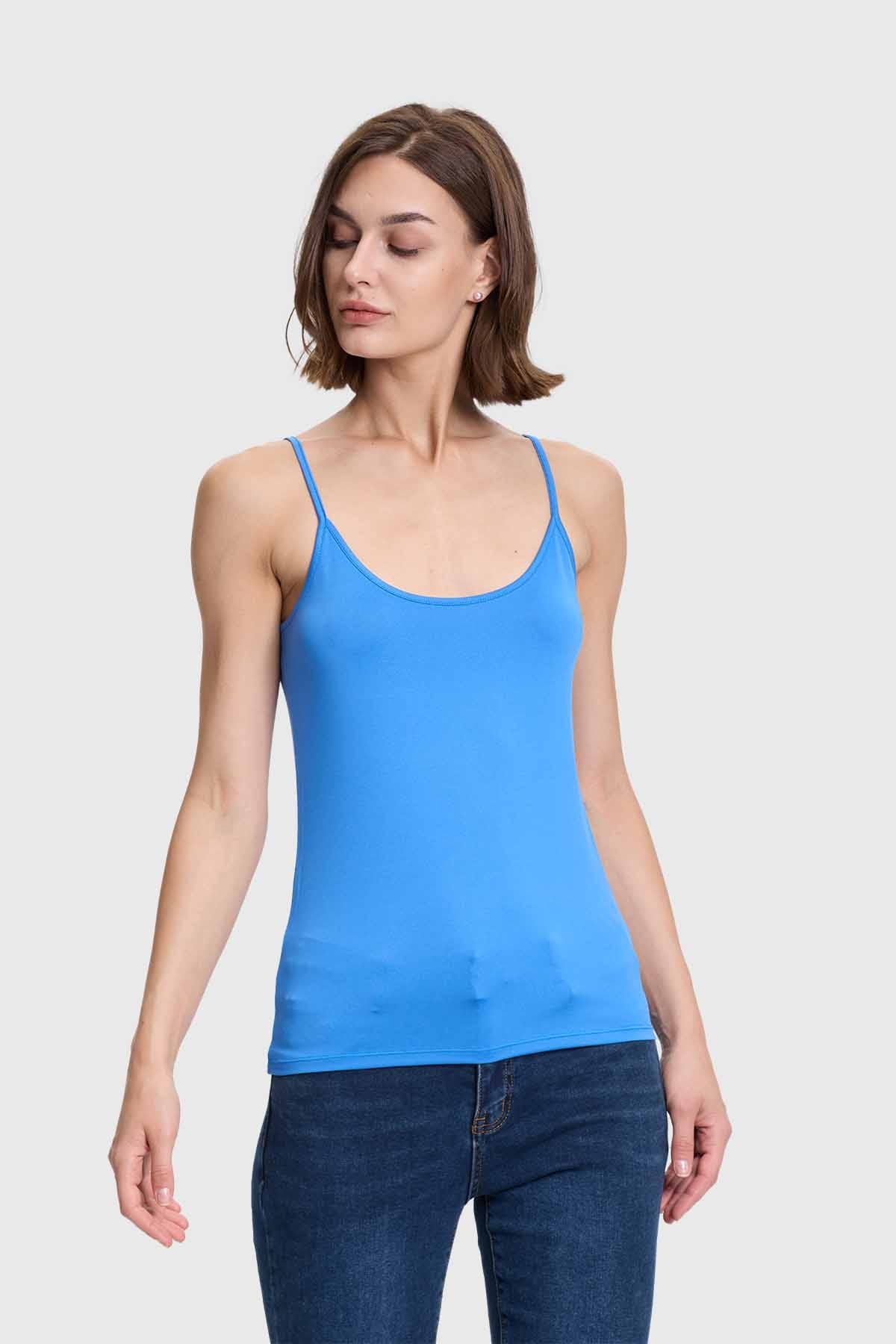 Polera Mujer Peto Pabilo Azul - Image 2