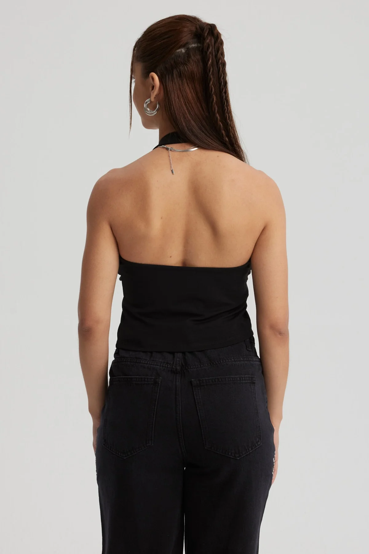 Polera Mujer Pliegues Negro - Image 3