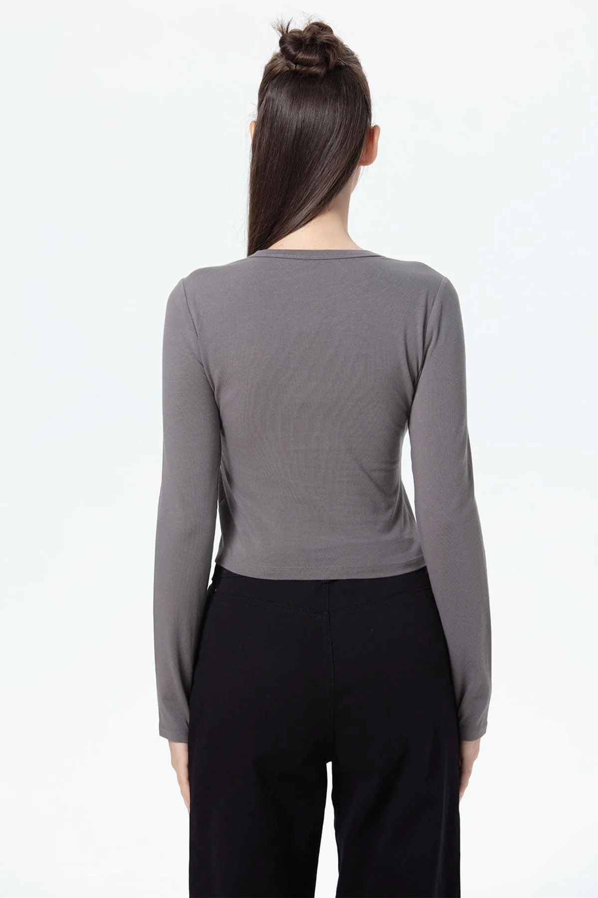 Polera Mujer Print Central Gris - Image 3
