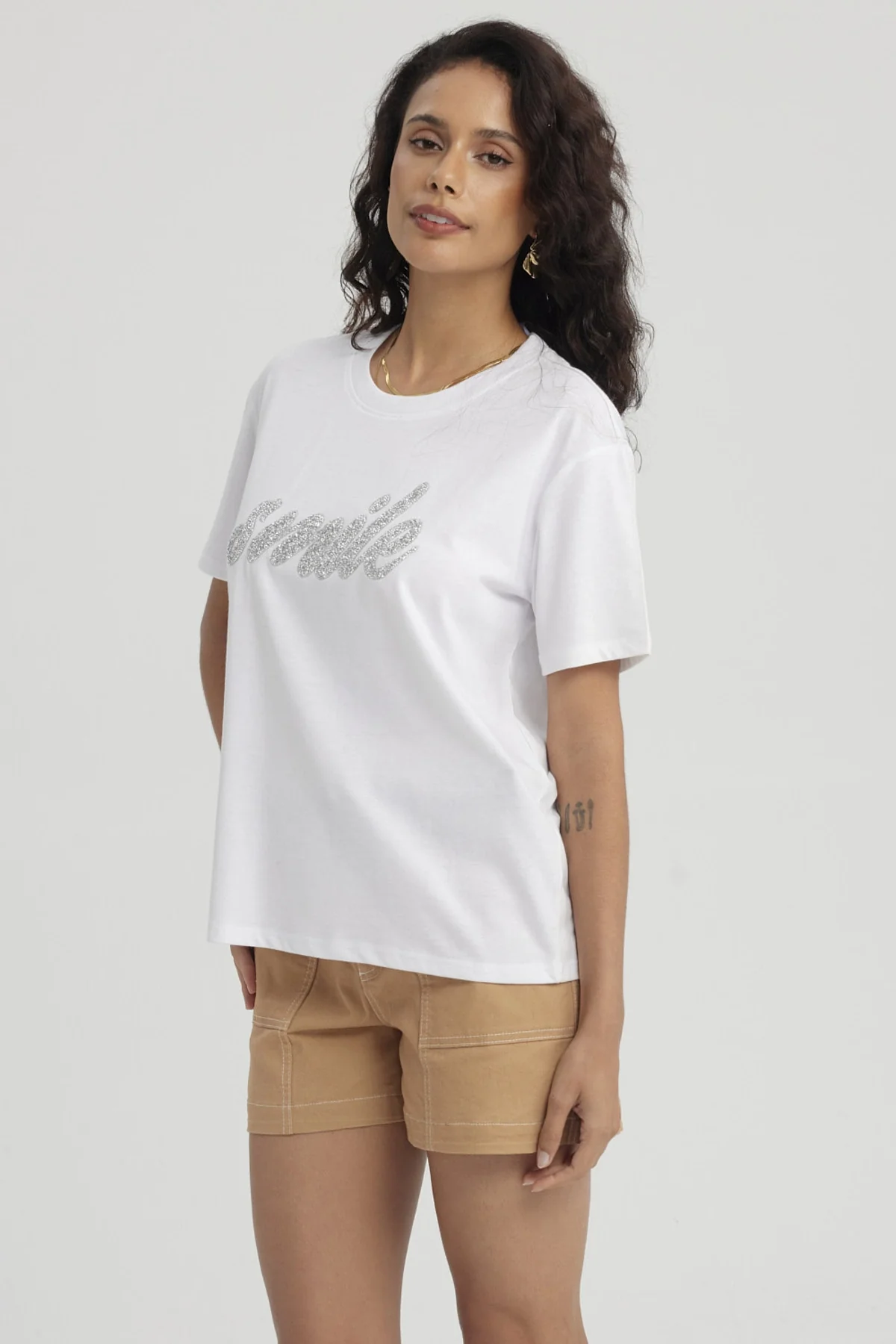 Polera Mujer Print Con Aplicación Blanco - Image 2