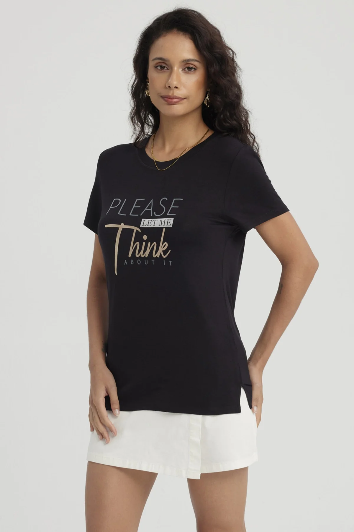 Polera Mujer Print Dorado - Image 2