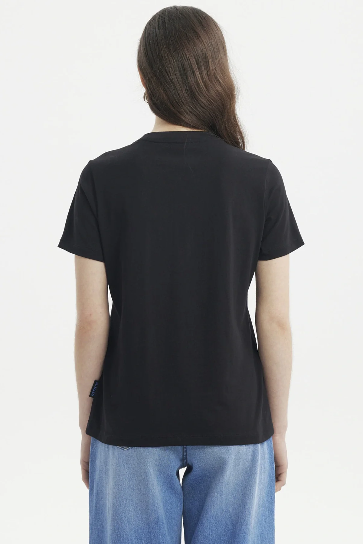 Polera Mujer Print Frontal Stitch Negro - Image 3