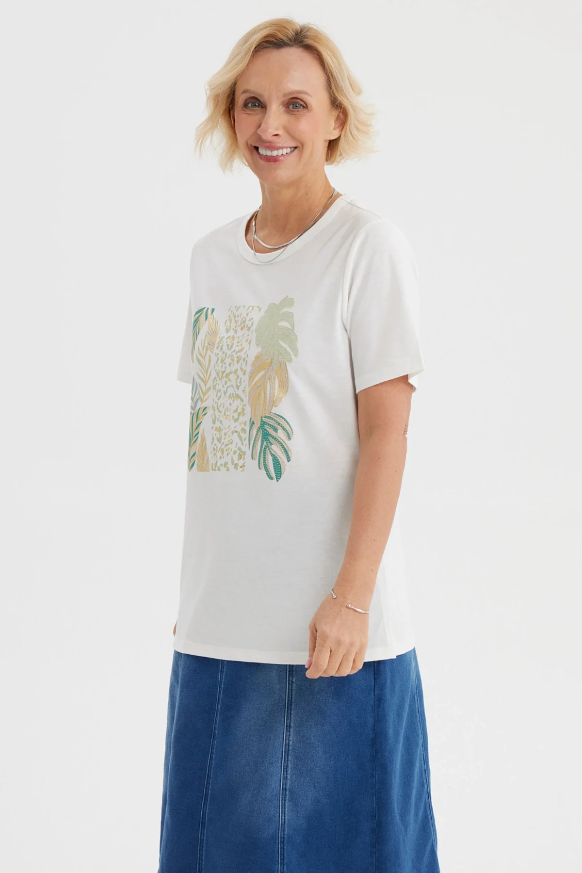 Polera Mujer Print Posicional Crudo - Image 2