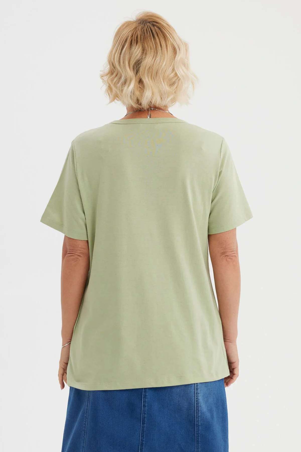 Polera Mujer Print Posicional Verde Claro - Image 3