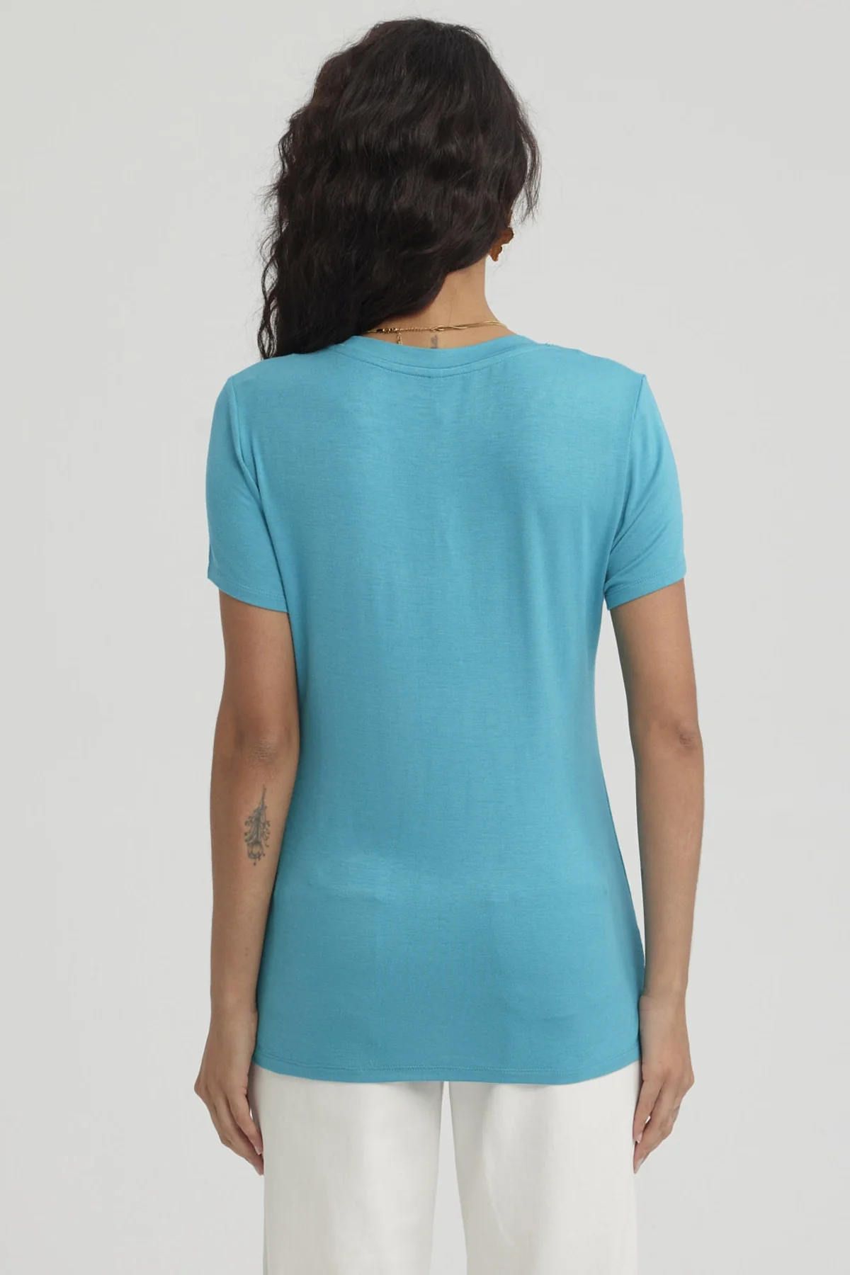 Polera Mujer Print Turquesa - Image 3