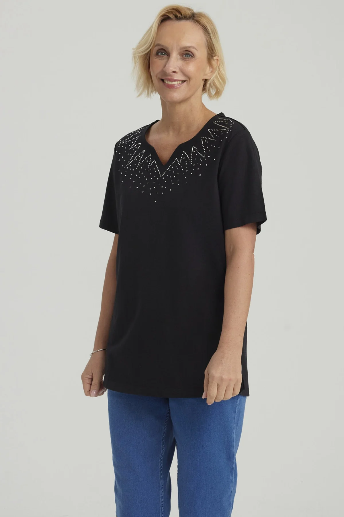 Polera Mujer Rapport Negro - Image 2