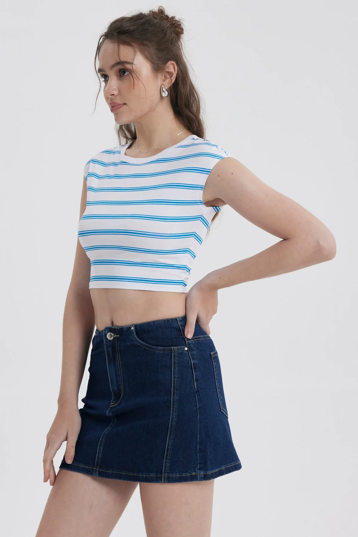 Polera Mujer Rayas Blanco - Image 2