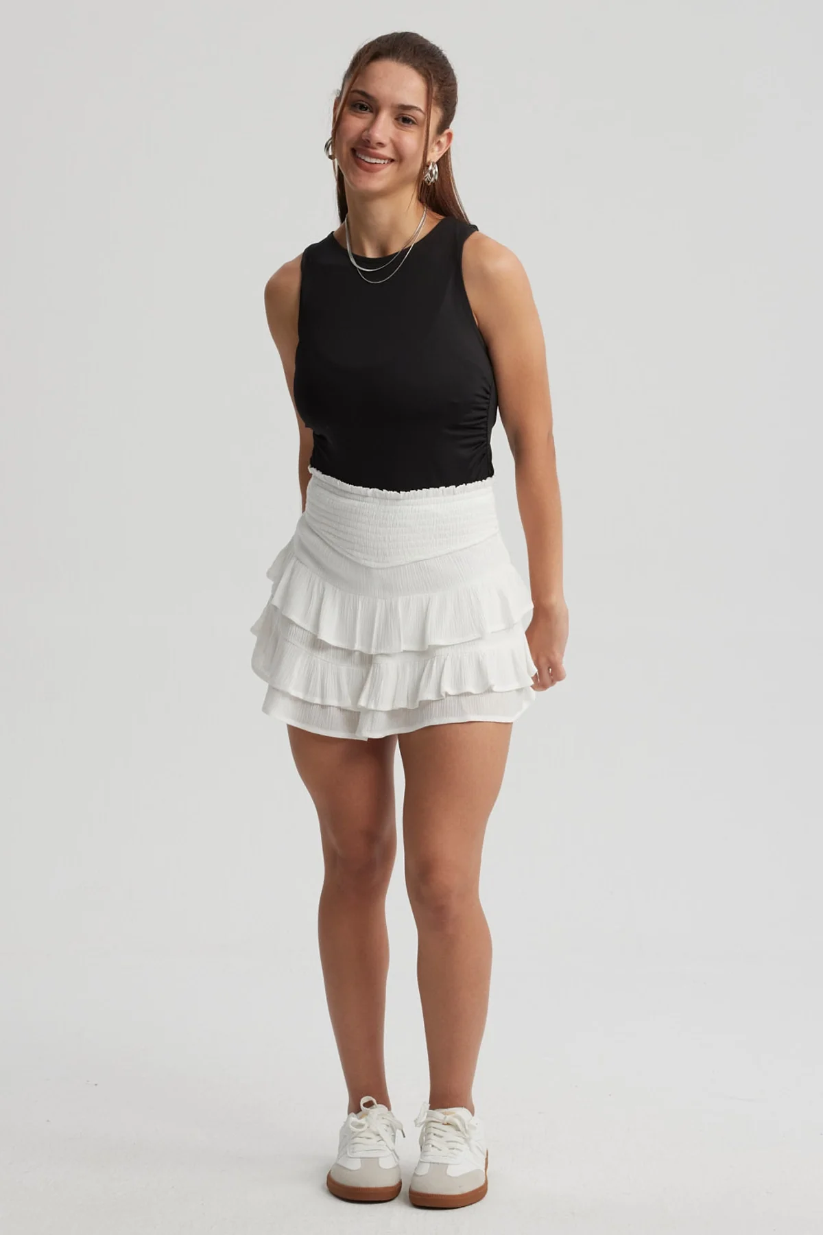 Polera Mujer Recogido Costado Negro - Image 4