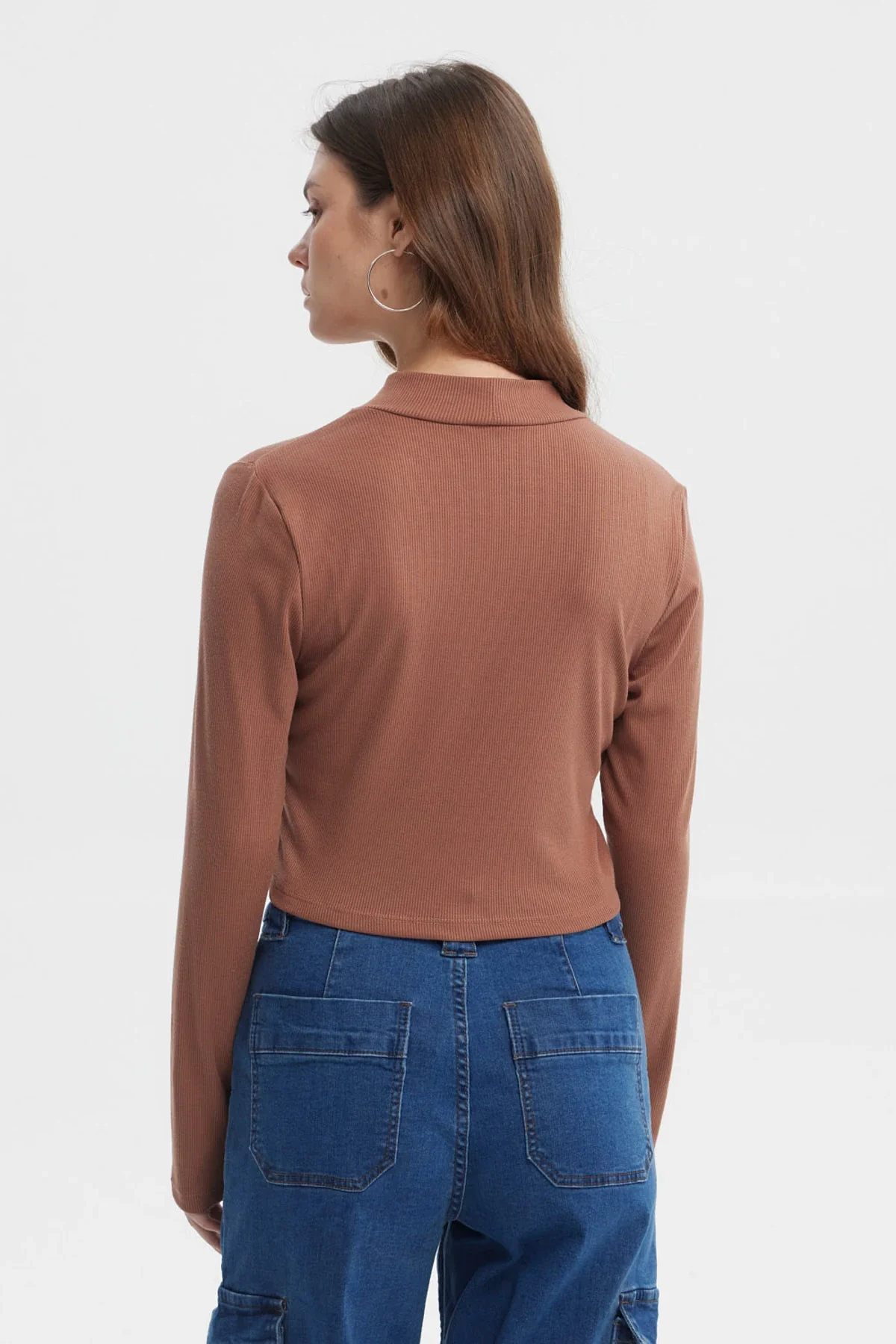 Polera Mujer Rib Camel - Image 3