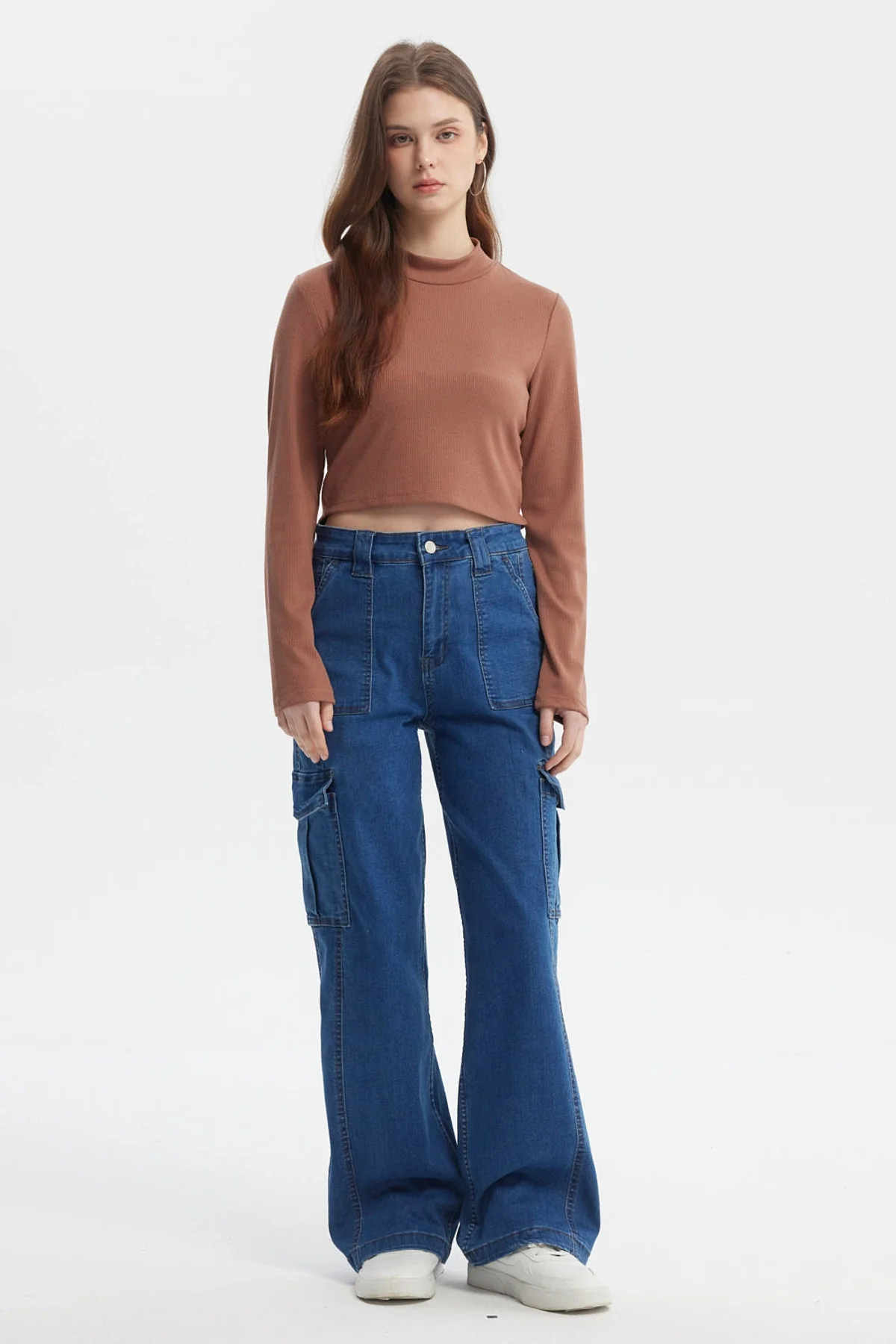Polera Mujer Rib Camel - Image 4