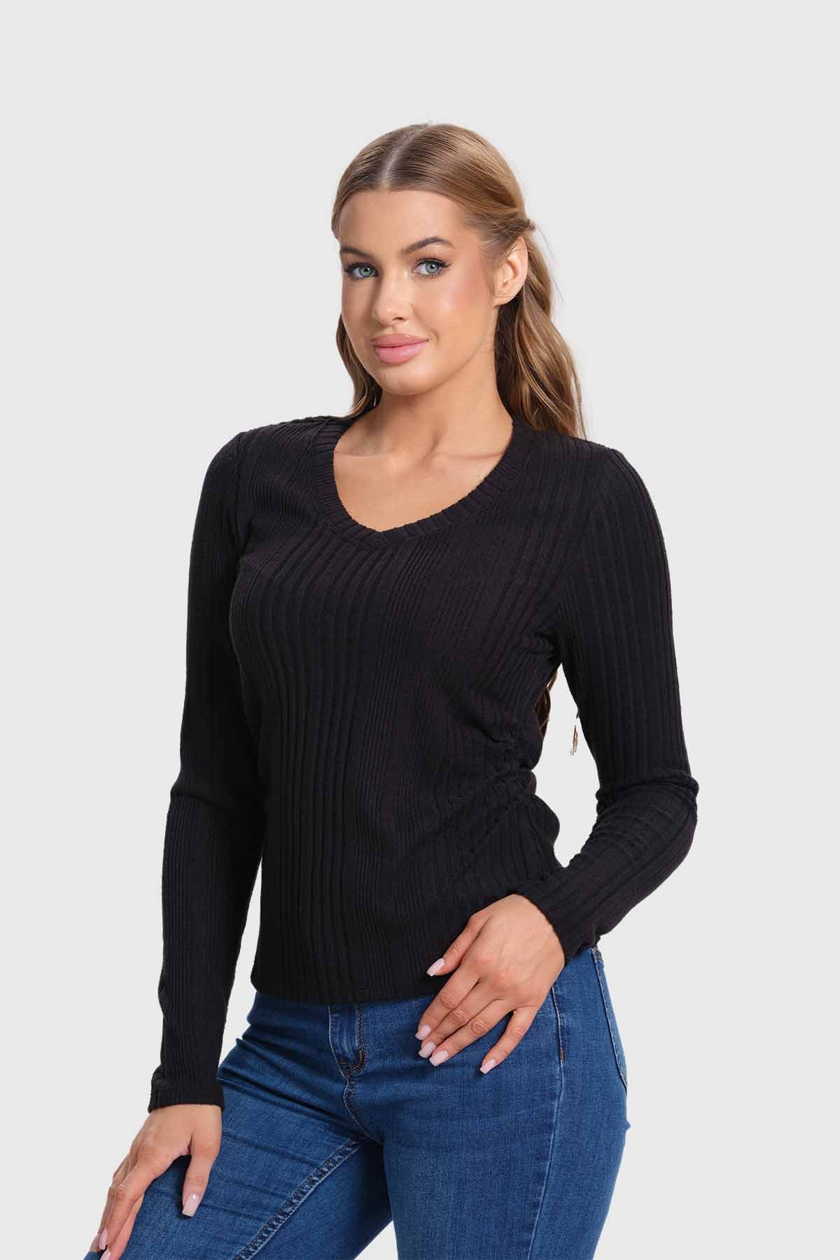 Polera Mujer Rib Camman Negro - Image 2