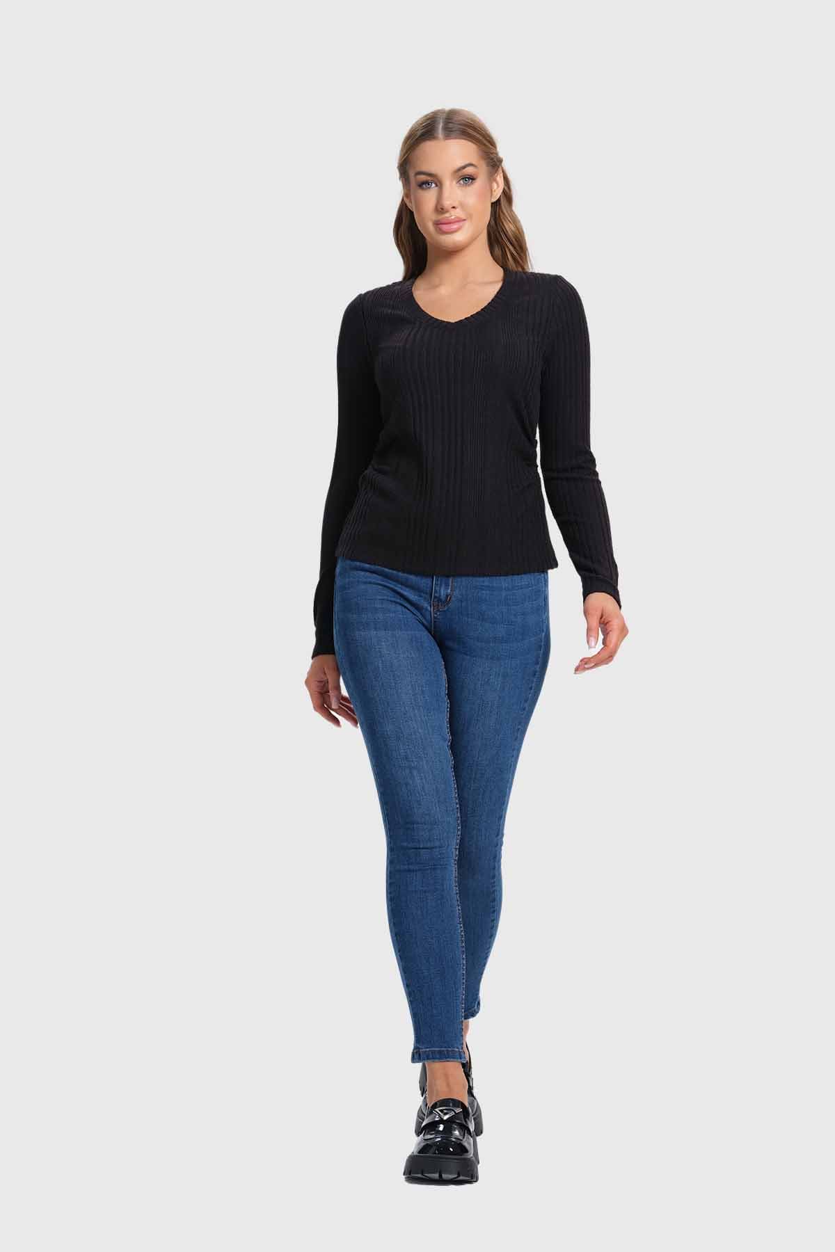 Polera Mujer Rib Camman Negro - Image 4