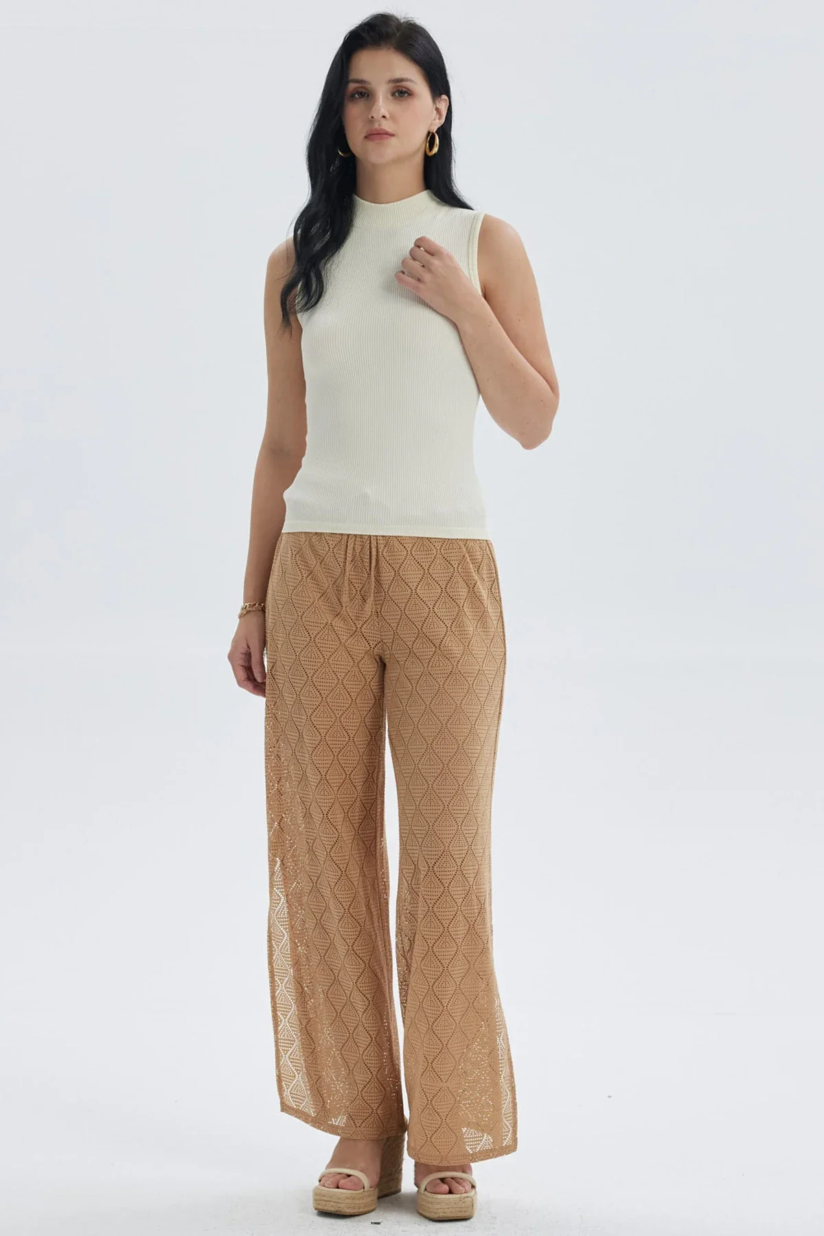 Polera Mujer Rib Crema - Image 4