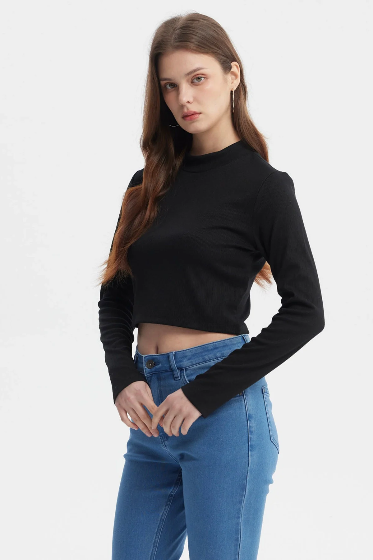 Polera Mujer Rib Negro - Image 2