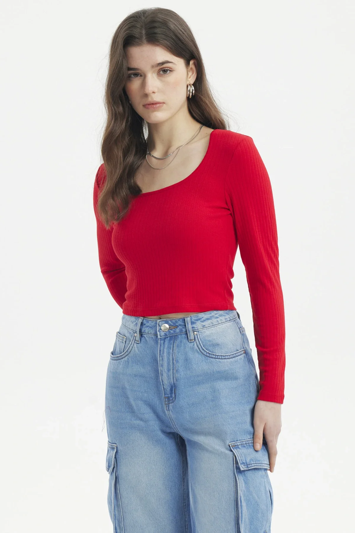 Polera Mujer Rib Rojo - Image 2