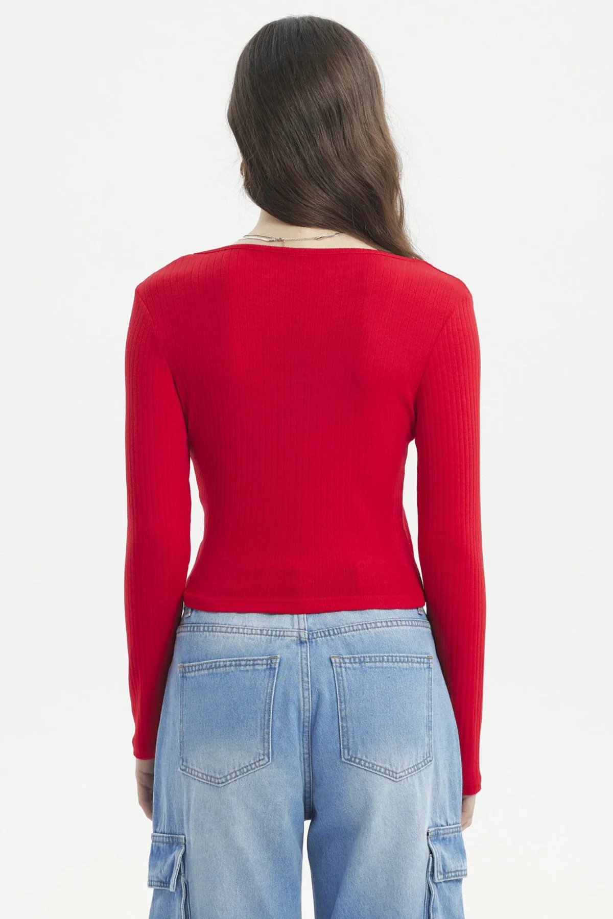 Polera Mujer Rib Rojo - Image 3