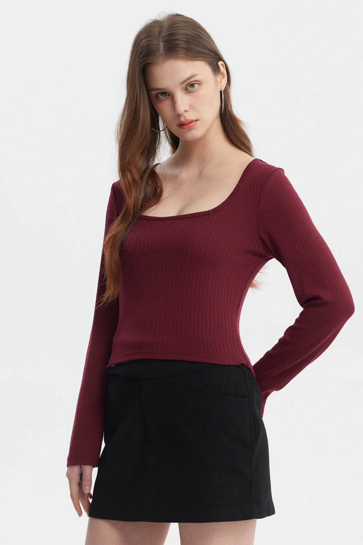 Polera Mujer Rib Rojo - Image 2