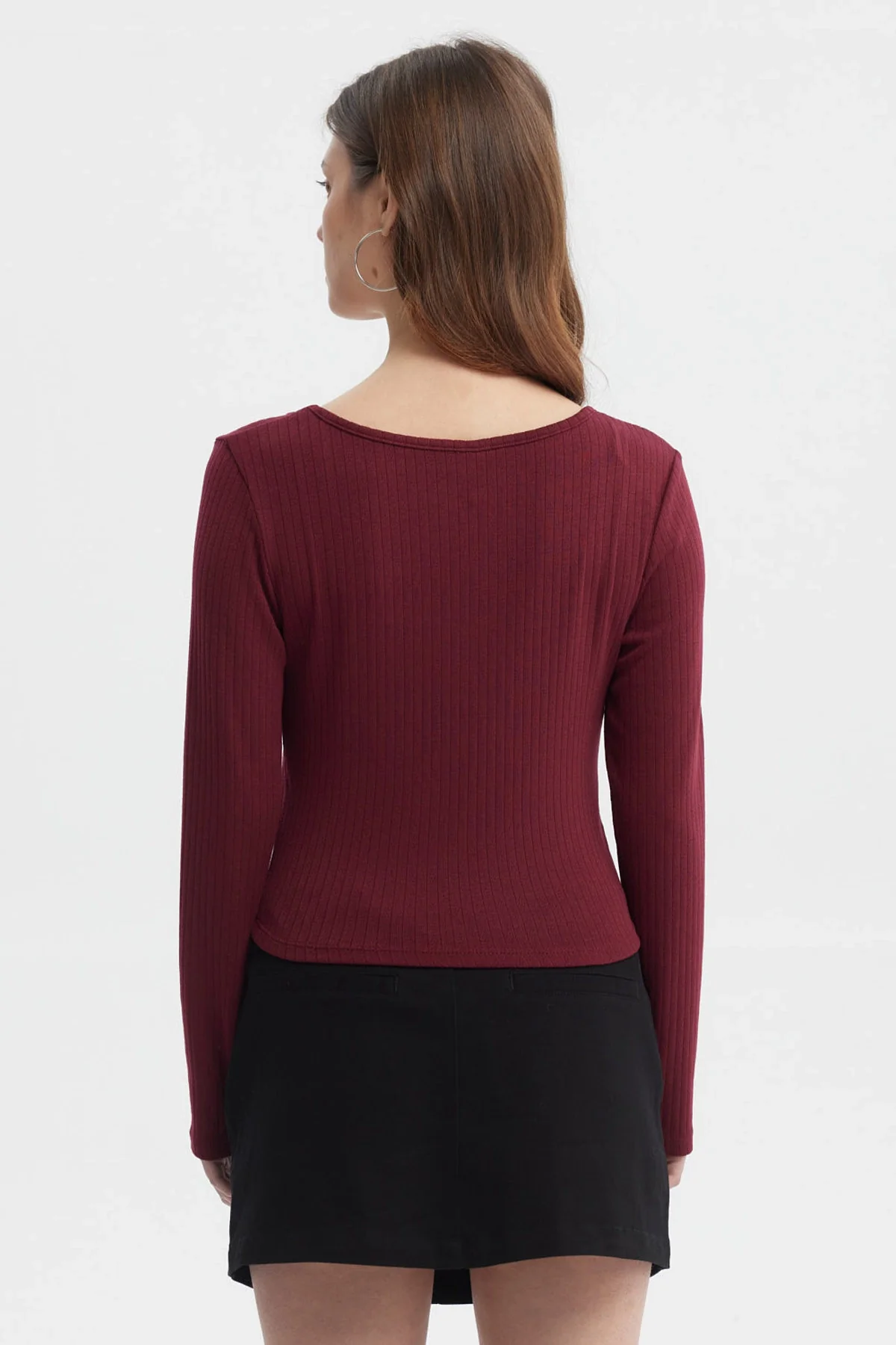 Polera Mujer Rib Rojo - Image 3