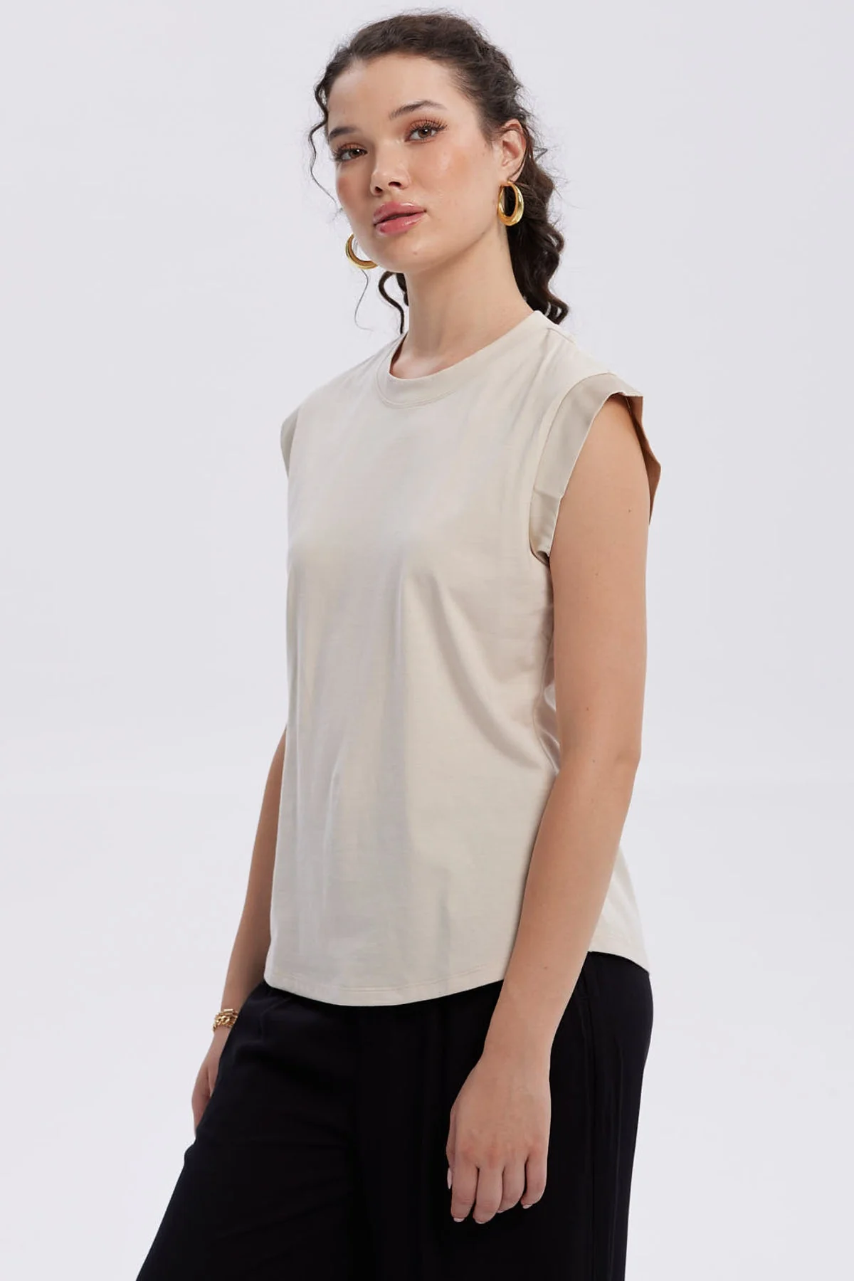 Polera Mujer Satín Arena - Image 2