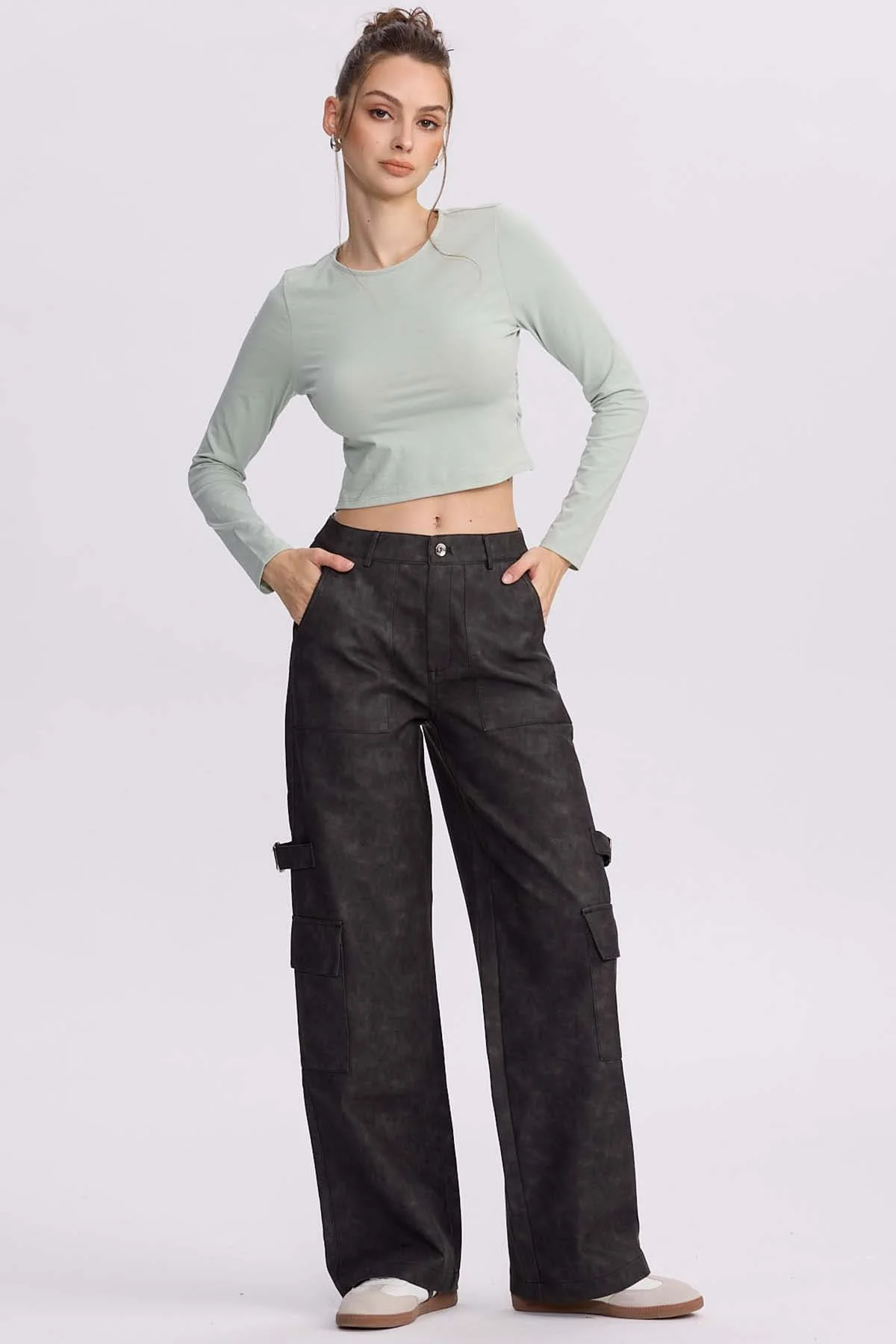 Polera Mujer Sin Espalda Verde Agua - Image 4