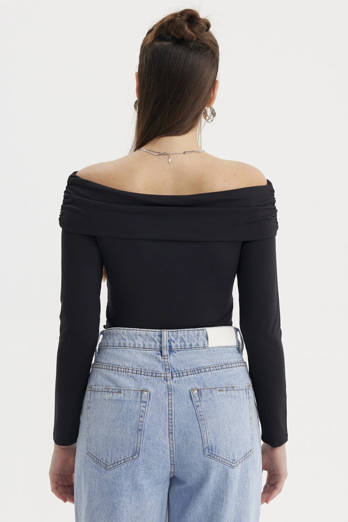 Polera Mujer Sin Hombros Negro - Image 3
