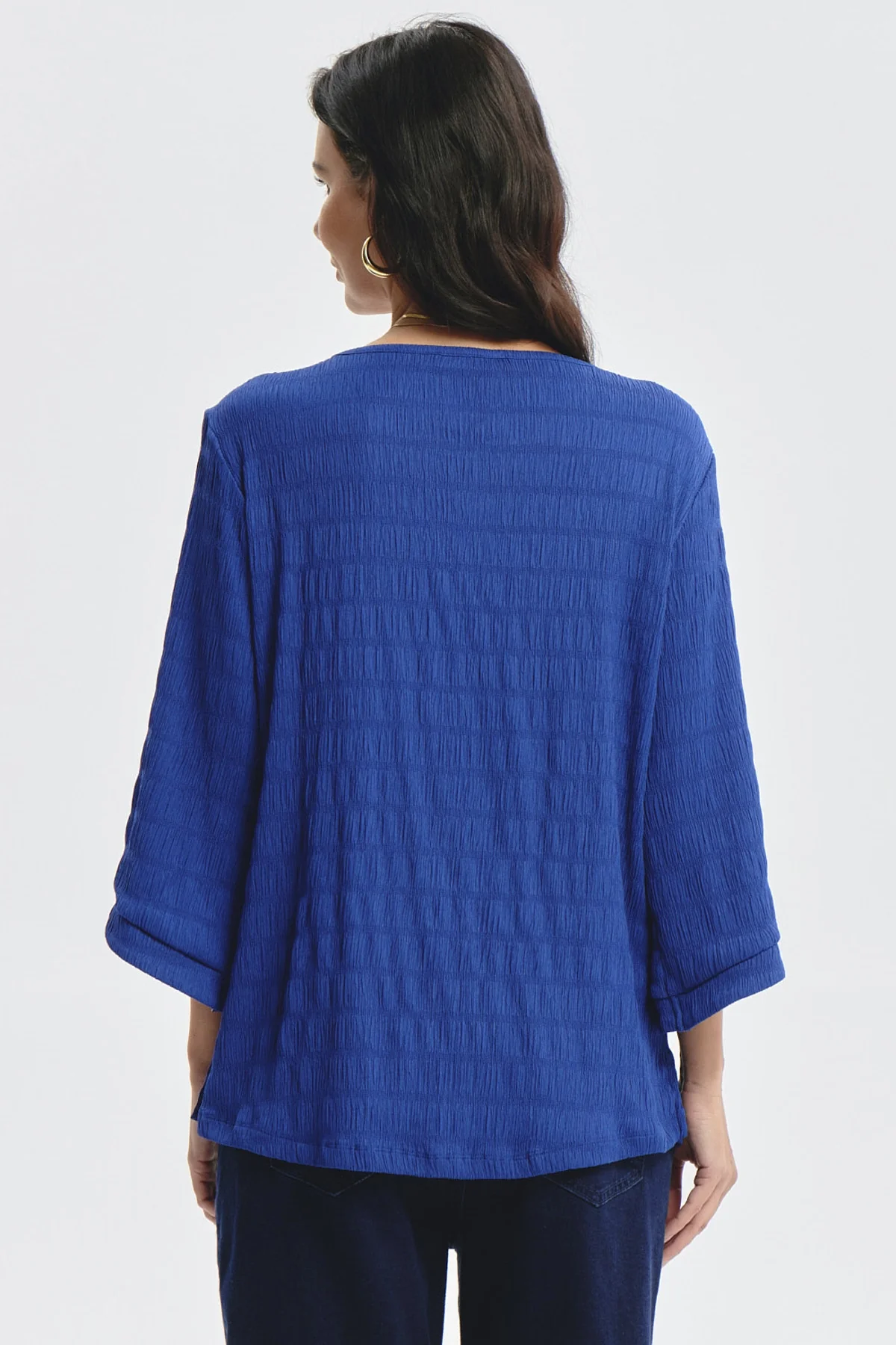 Polera Mujer Slim Azul - Image 3
