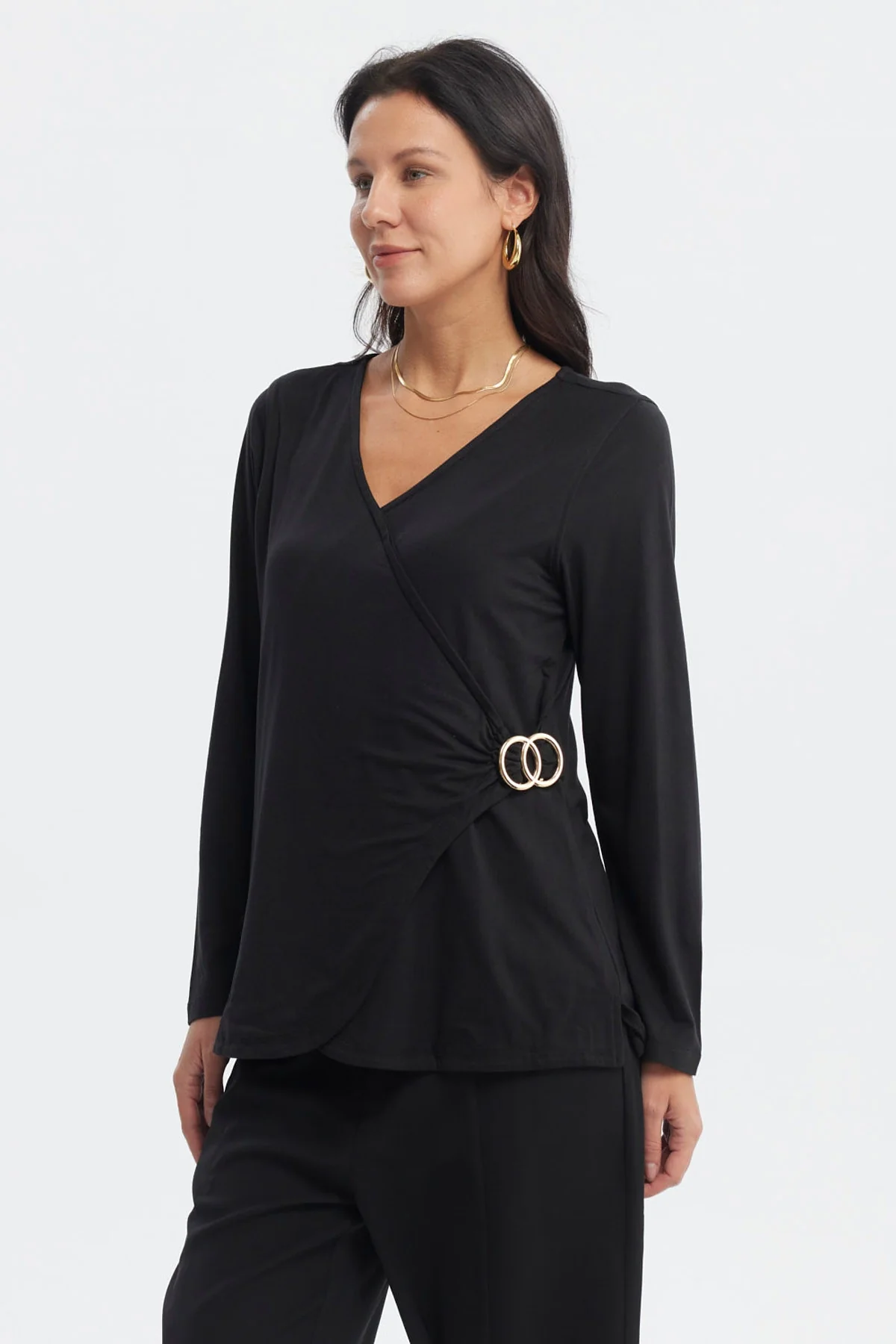 Polera Mujer Slim Negro - Image 2