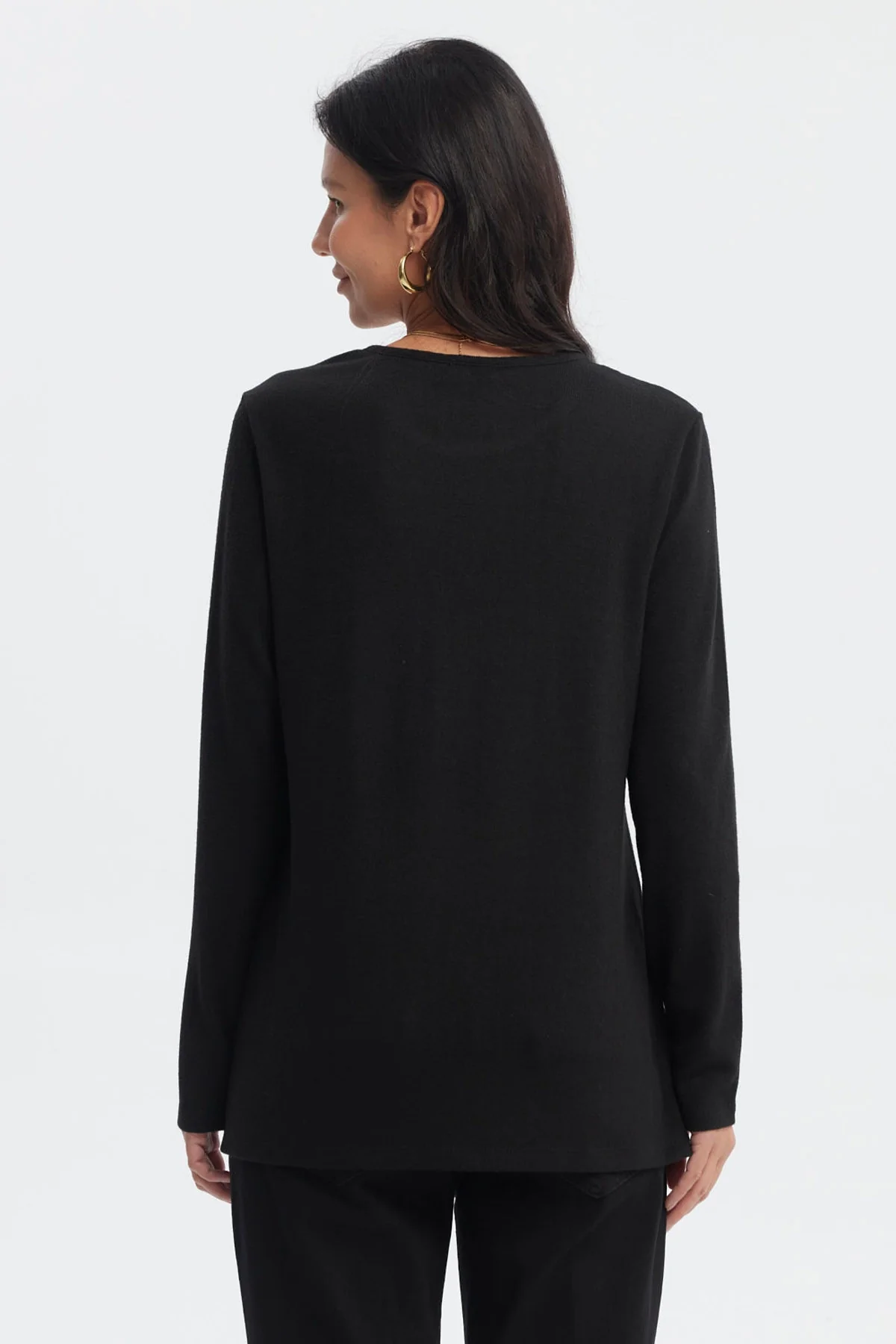 Polera Mujer Slim Negro - Image 3