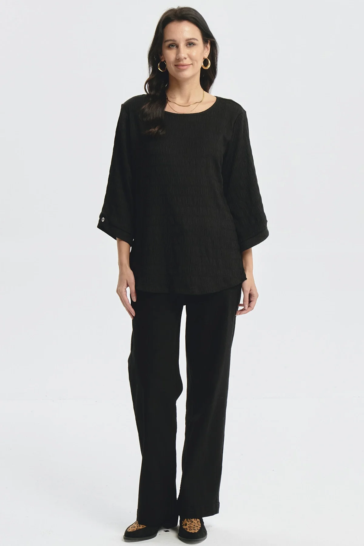 Polera Mujer Slim Negro - Image 4