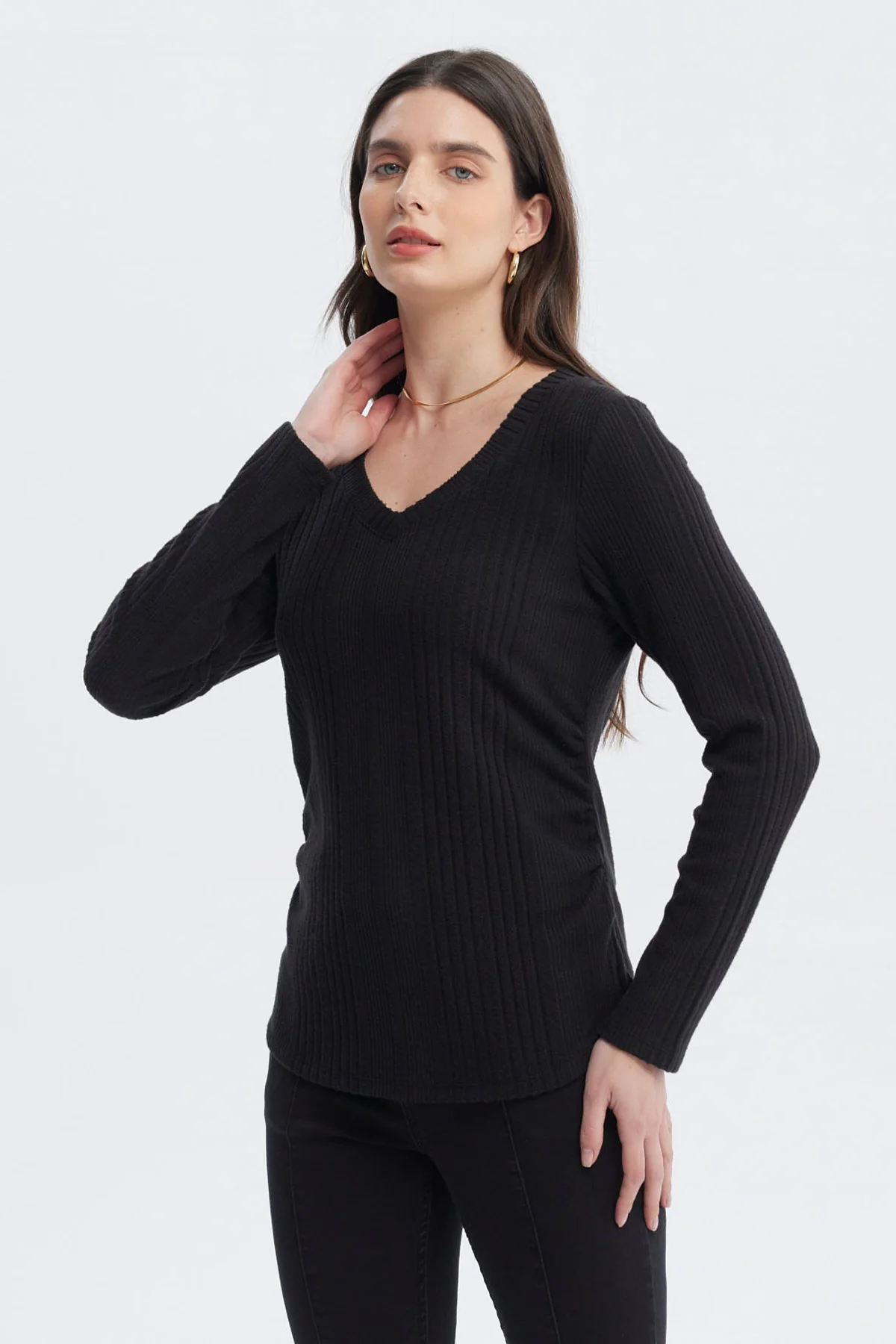 Polera Mujer Slim Negro - Image 2
