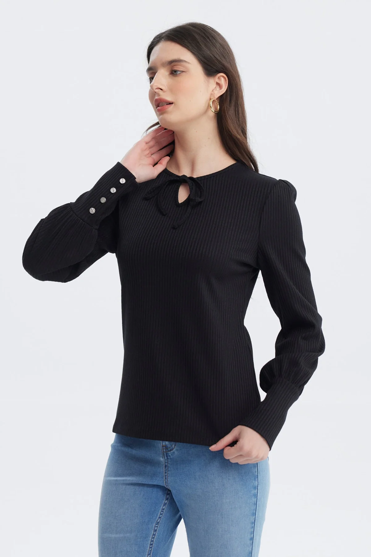 Polera Mujer Slim Negro - Image 2