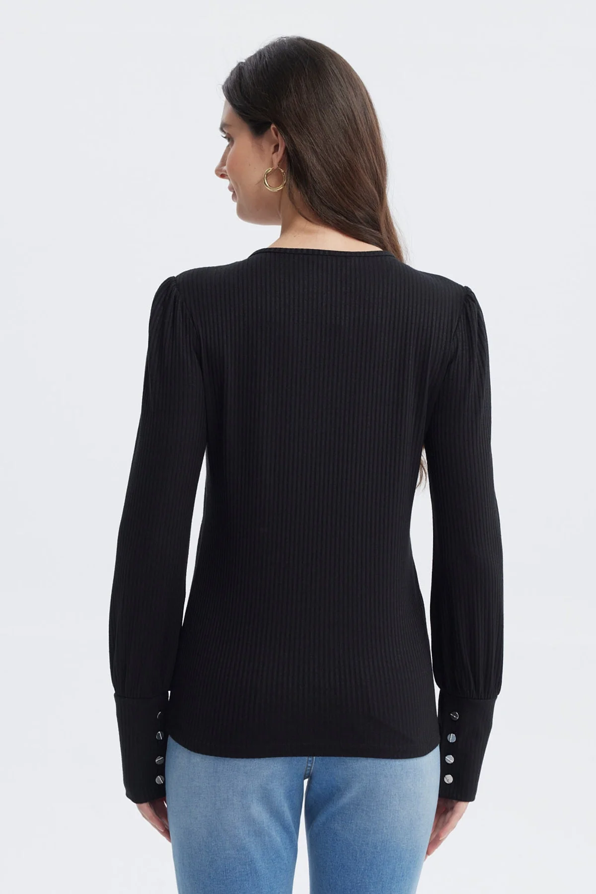 Polera Mujer Slim Negro - Image 3