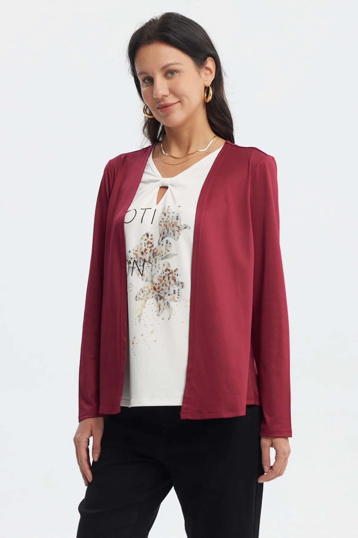Polera Mujer Slim Rojo - Image 2