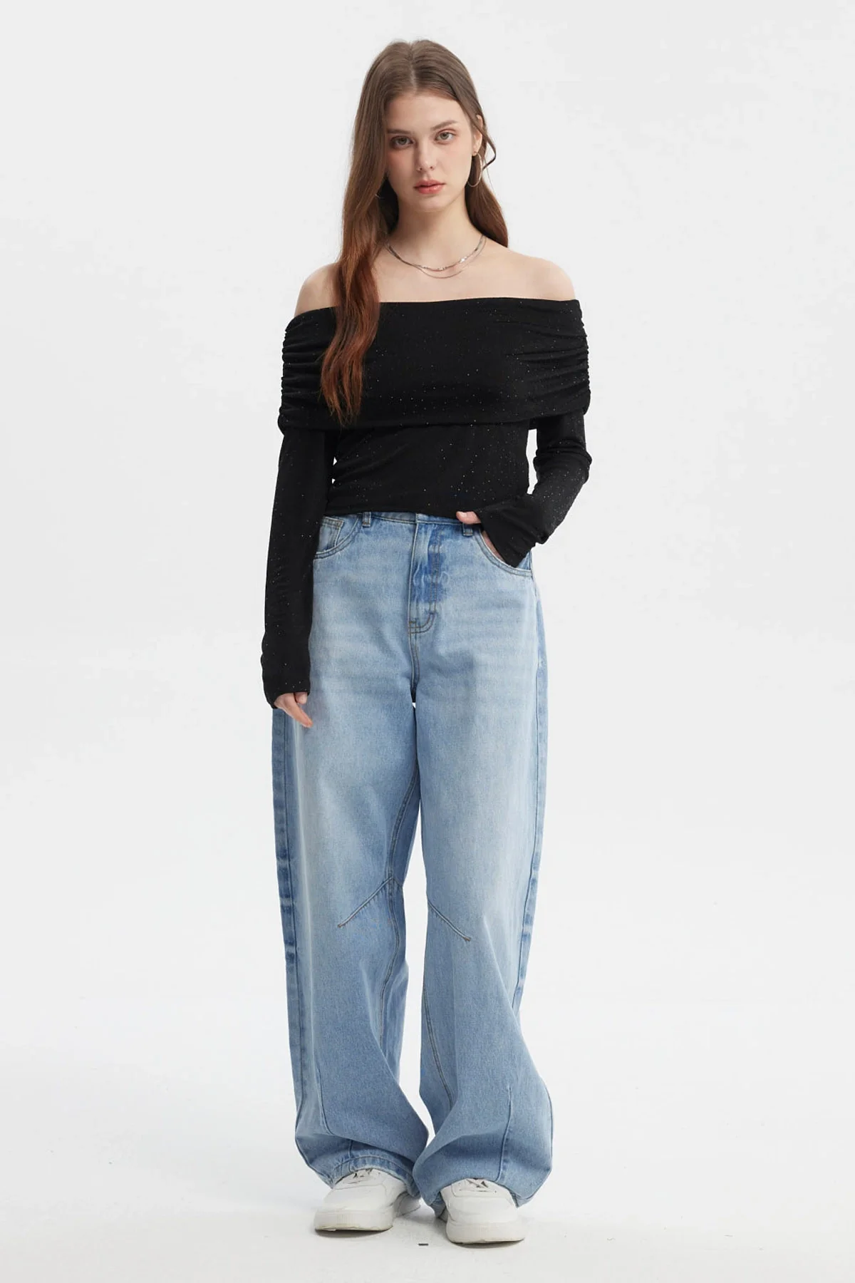 Polera Mujer Strass Negro - Image 4