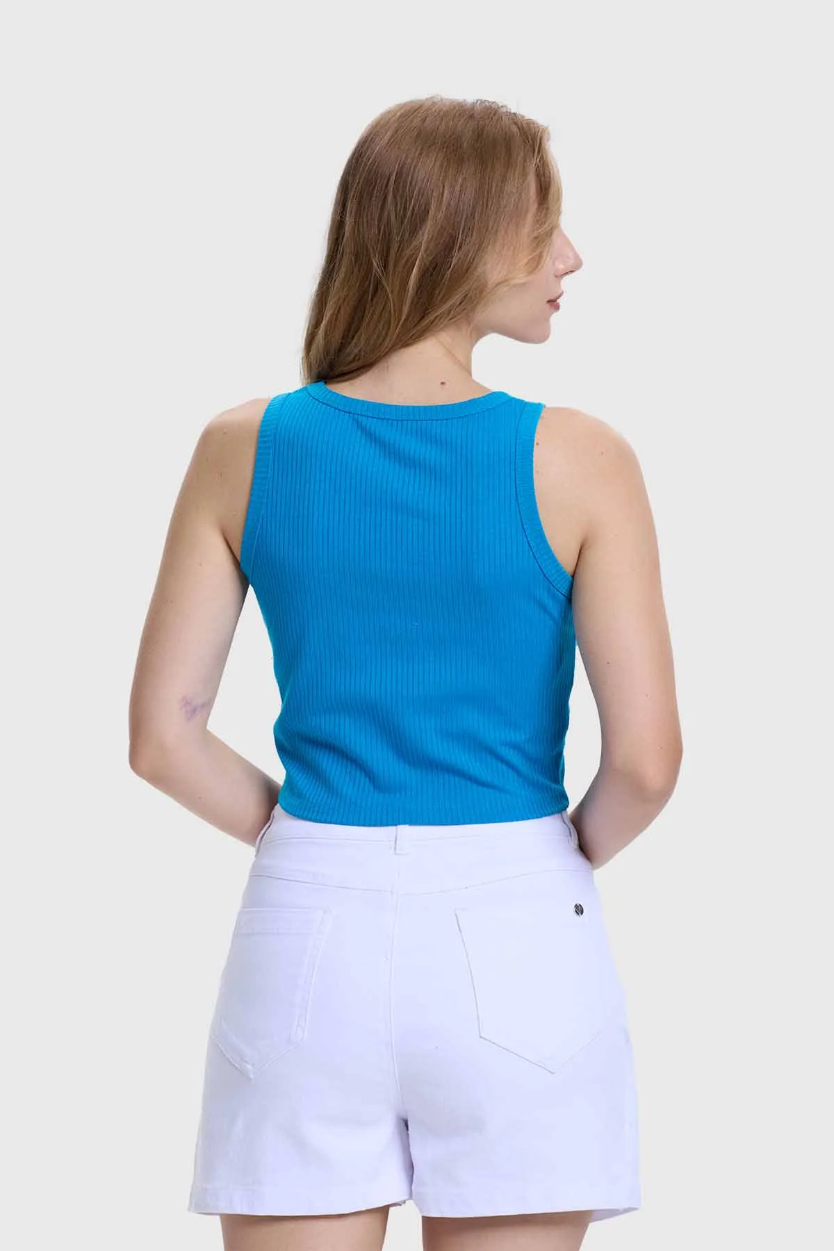 Polera Mujer Sudadera Azul Claro - Image 3