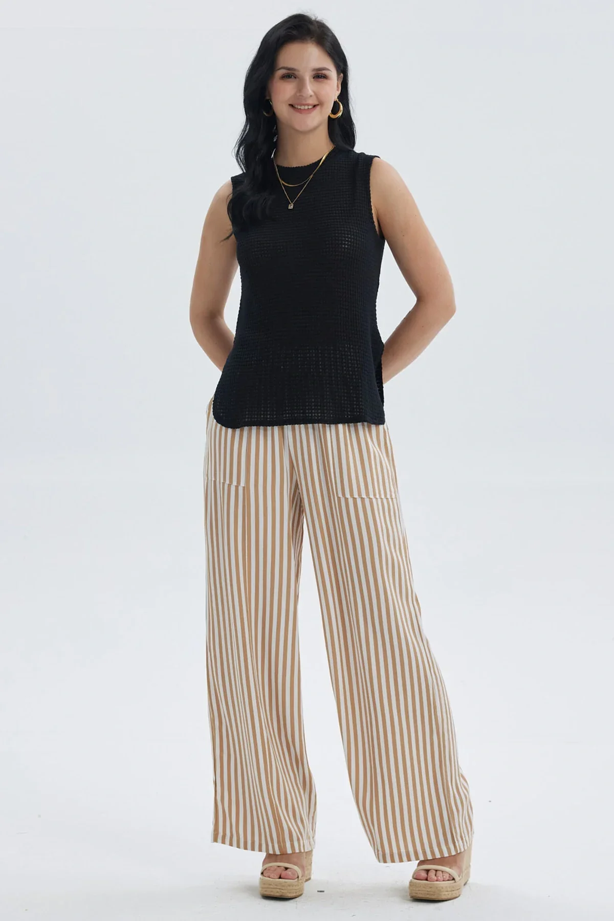 Polera Mujer Tejida Abertura Negro - Image 4
